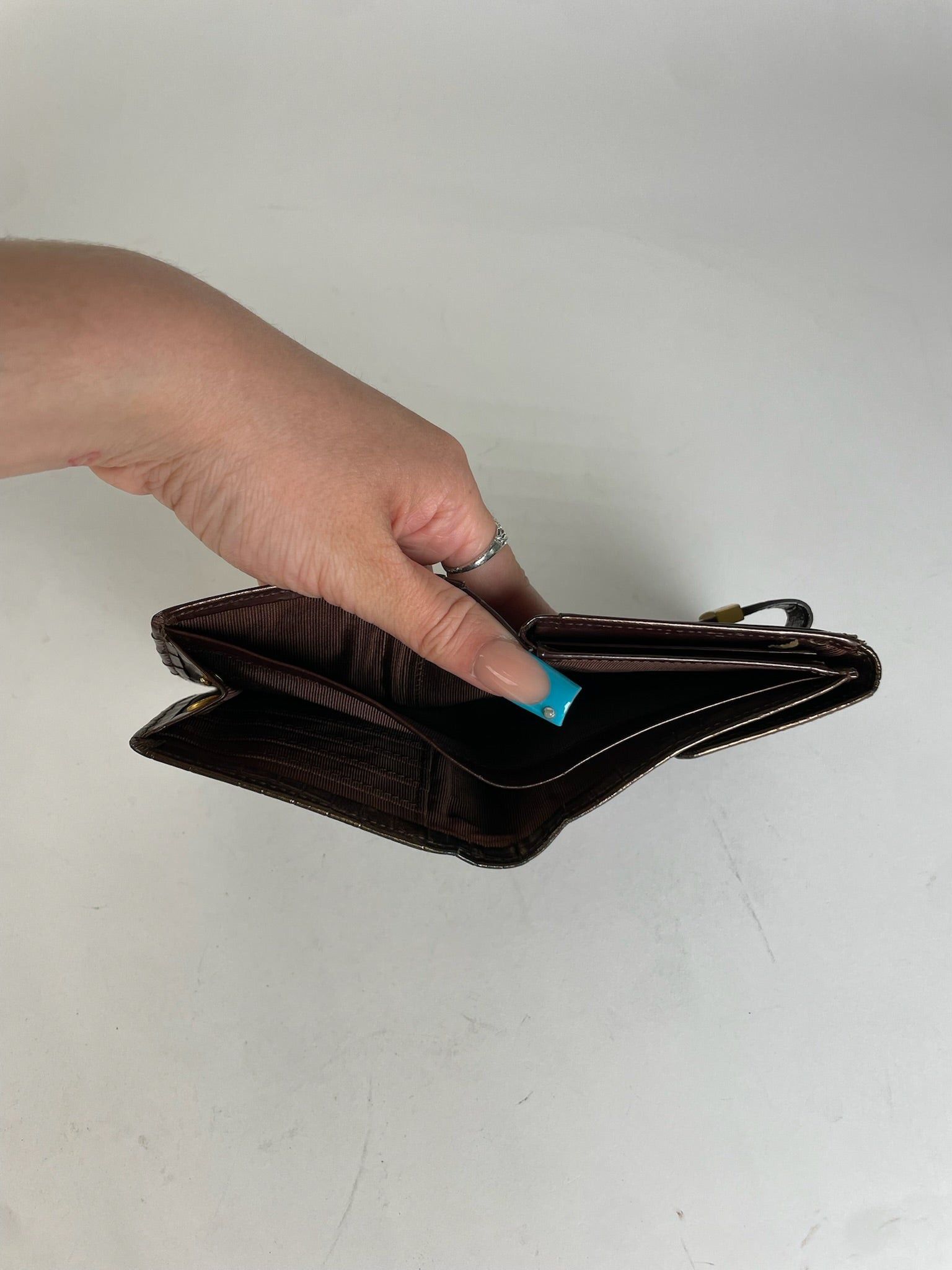 Givenchy Vintage Leather Wallet Brown Size ONE SIZE - 8 Thumbnail