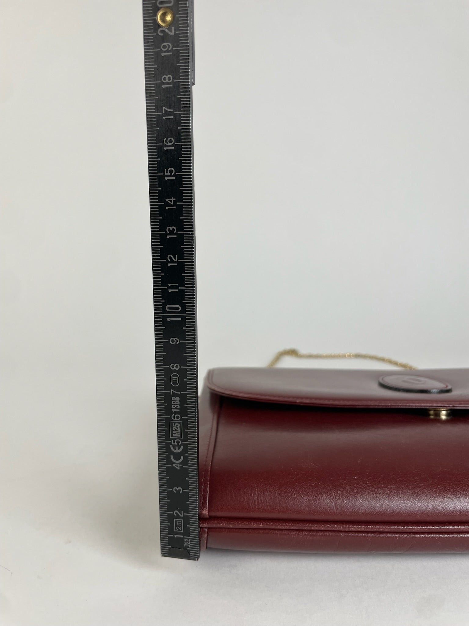 Cartier Vintage Leather Clutch Bag Burgundy Size ONE SIZE - 13 Thumbnail
