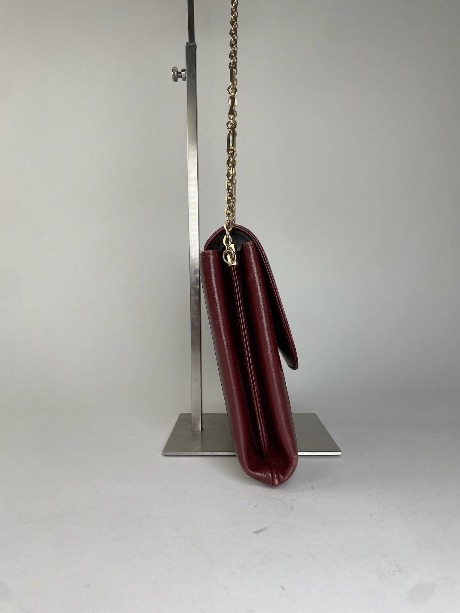 Cartier Vintage Leather Clutch Bag Burgundy Size ONE SIZE - 8 Thumbnail