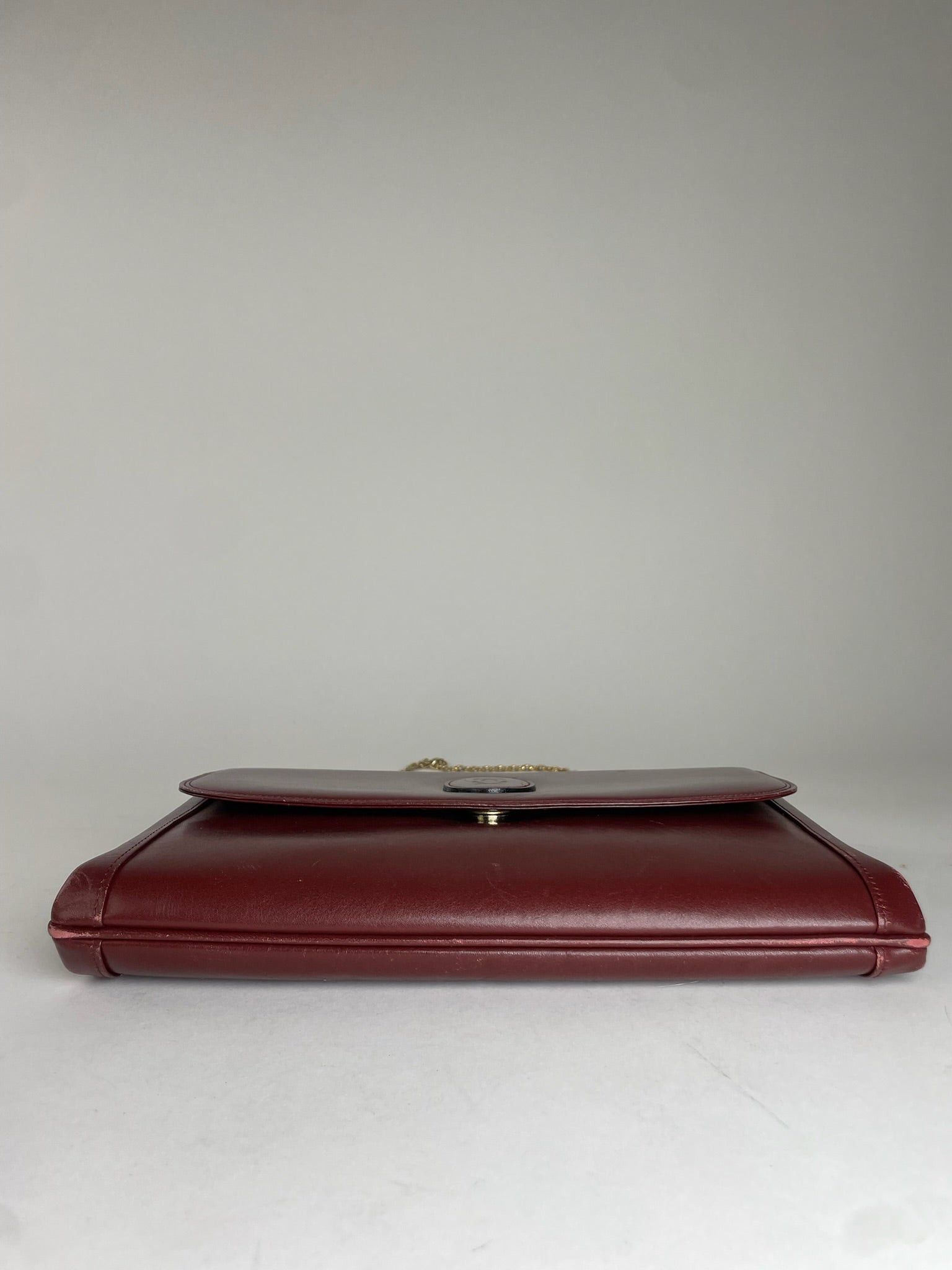 Cartier Vintage Leather Clutch Bag Burgundy Size ONE SIZE - 6 Thumbnail