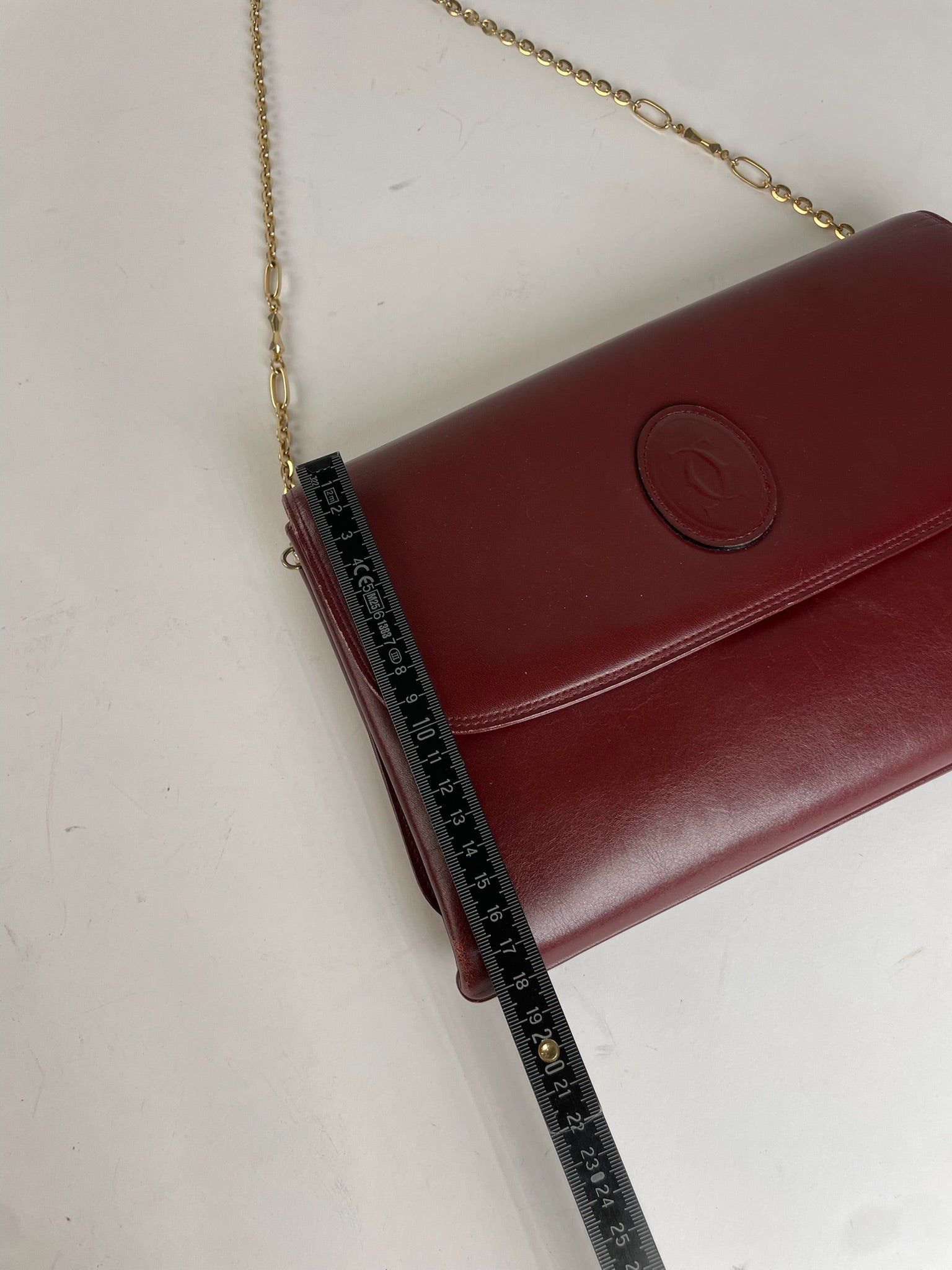 Cartier Vintage Leather Clutch Bag Burgundy Size ONE SIZE - 12 Thumbnail