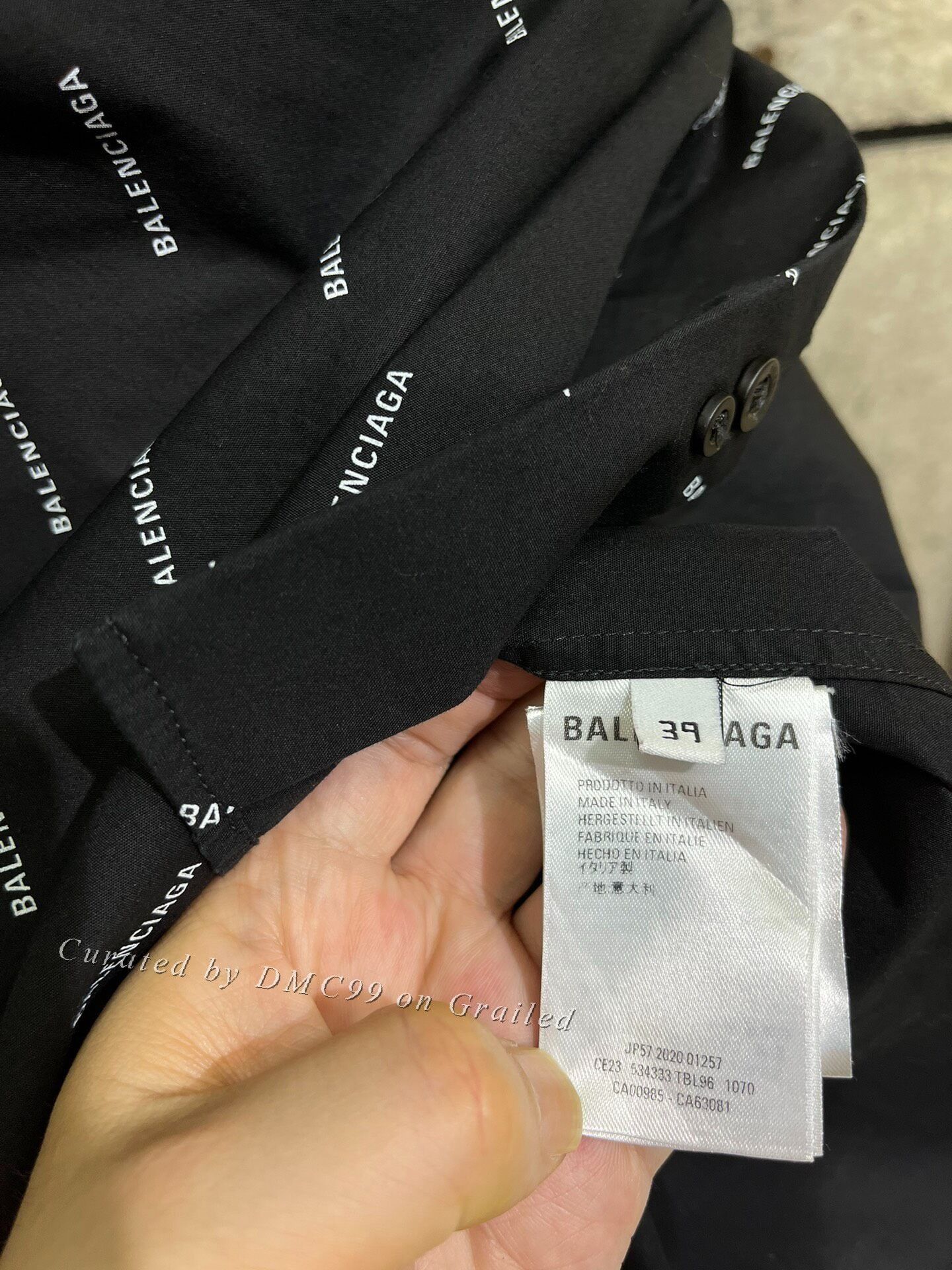 Balenciaga Balenciaga Black Letter Shirt Size S / US 4 / IT 40 - 6 Thumbnail