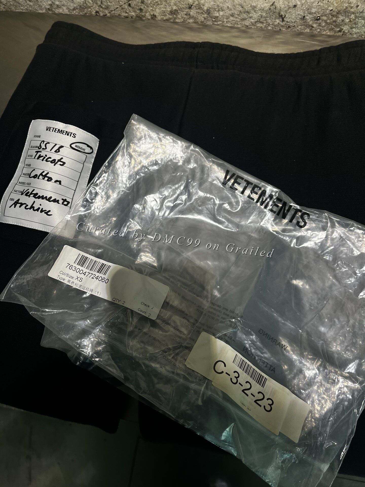 Vetements Vetements Black Sweatpants XS Size 22" - 8 Thumbnail