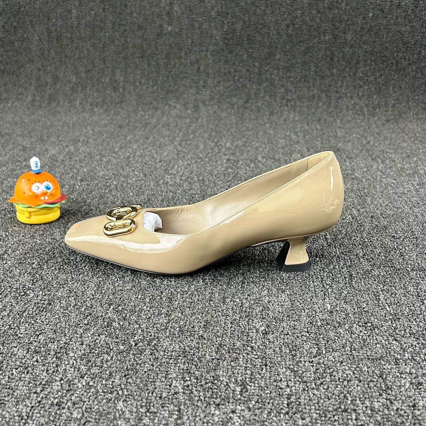 Louis Vuitton Louis Vuitton Beige Square-Toe High Heels Size US 5 / IT 35 - 3 Thumbnail