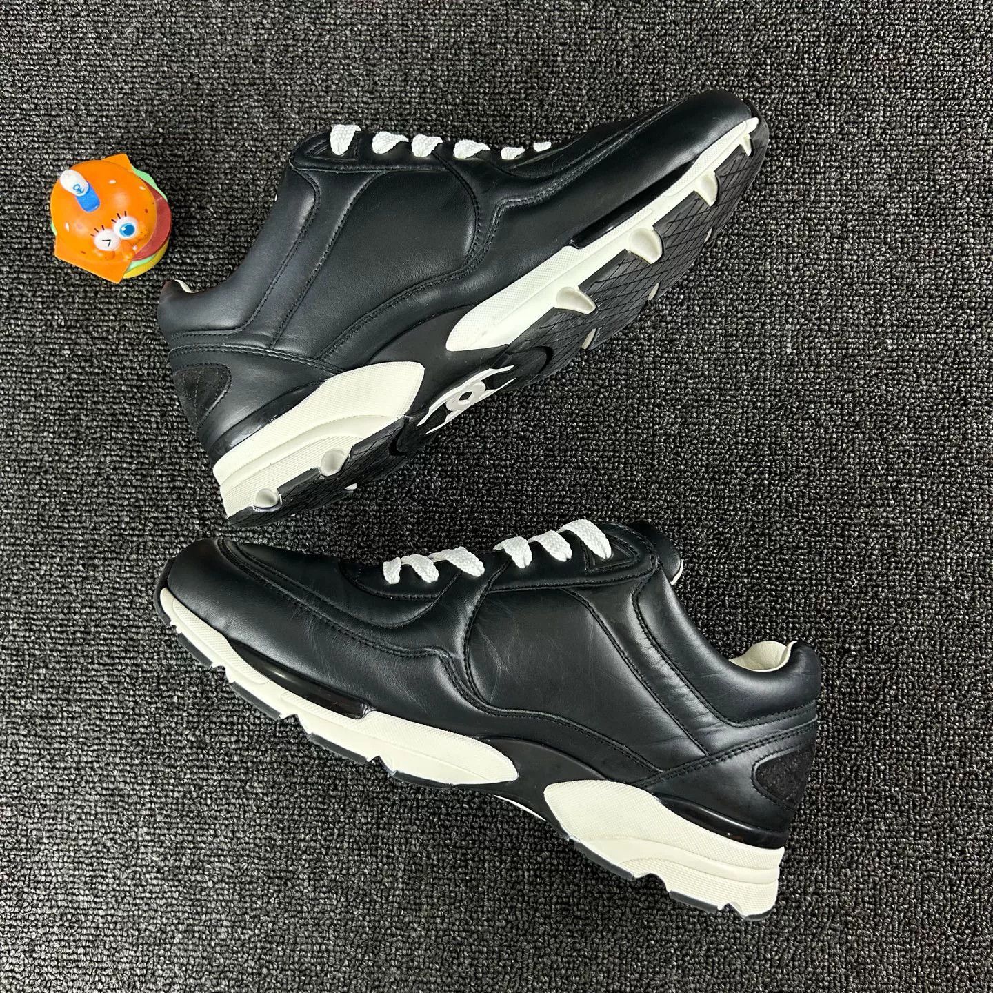 Chanel Chanel Black Double C Sneakers Size US 8.5 / IT 38.5 - 3 Thumbnail