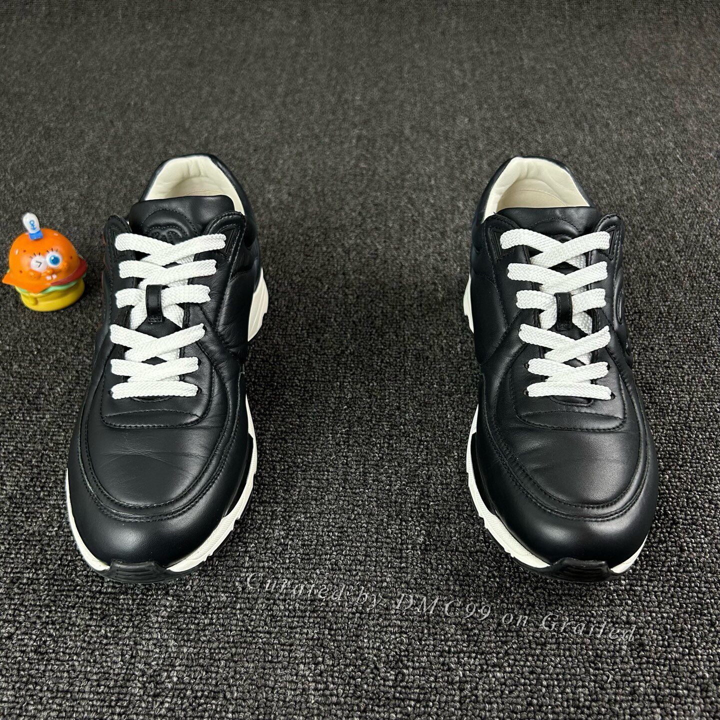 Chanel Chanel Black Double C Sneakers Size US 8.5 / IT 38.5 - 2 Thumbnail