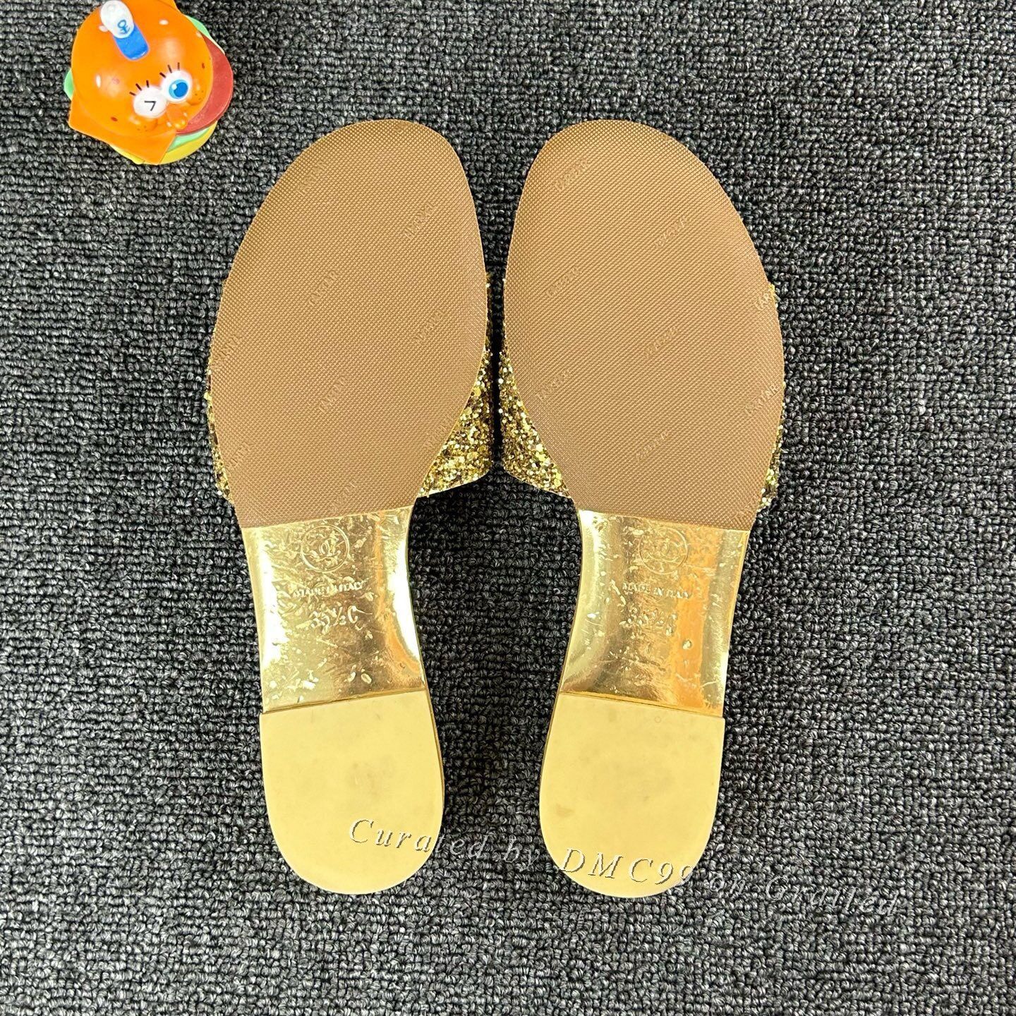 Chanel Chanel Gold Sequin Slippers Size US 4.5 / IT 34.5 - 6 Thumbnail