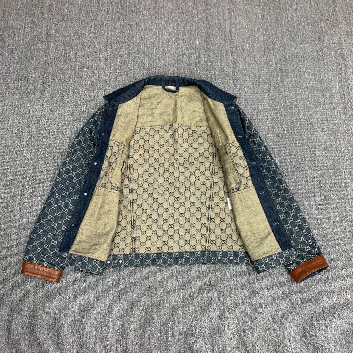 Gucci Gucci Blue GG Print Denim Jacket Size US S / EU 44-46 / 1 - 9 Thumbnail