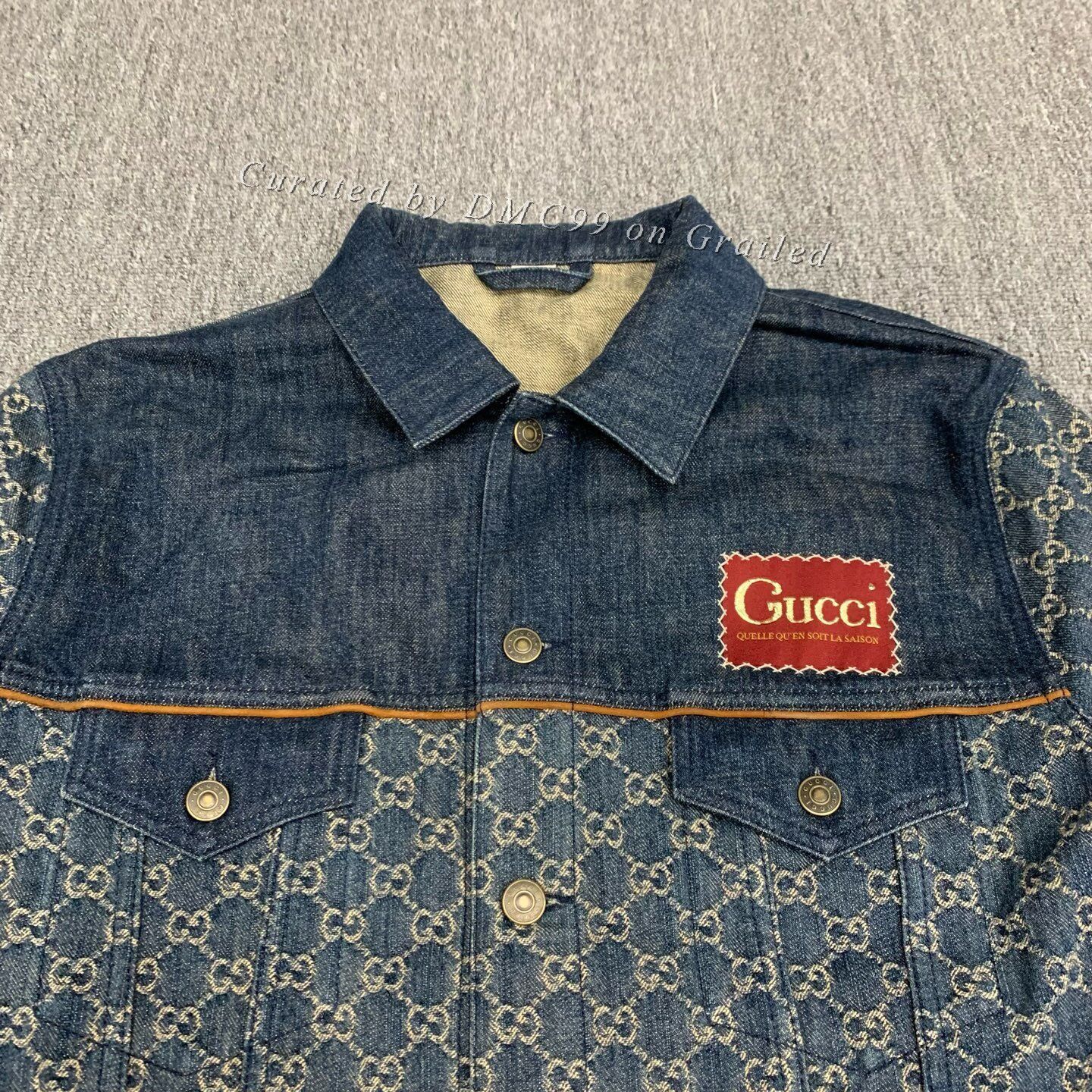 Gucci Gucci Blue GG Print Denim Jacket Size US S / EU 44-46 / 1 - 8 Thumbnail