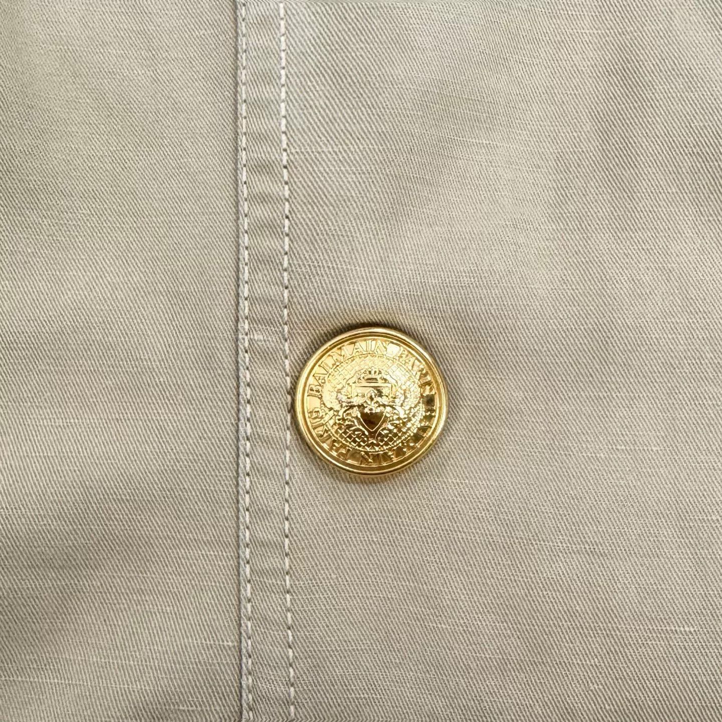 Balmain Balmain Sleeveless Gold Button Blazer Dress Size S / US 4 / IT 40 - 4 Thumbnail