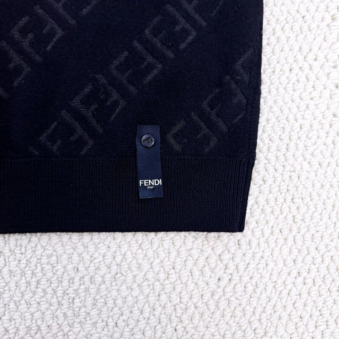 Fendi Fendi SS25 Black FF Logo Knit Sweater Size US S / EU 44-46 / 1 - 4 Thumbnail