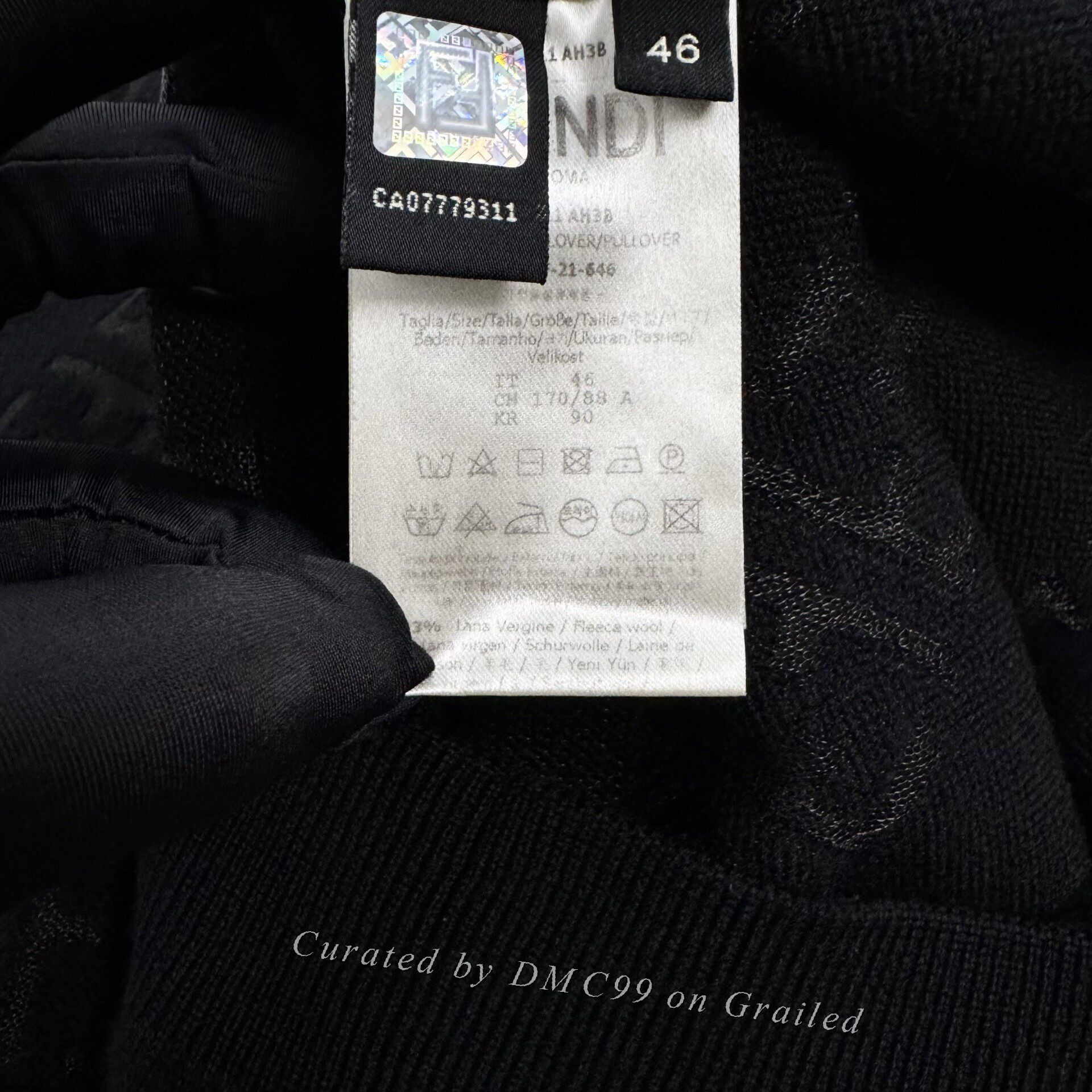 Fendi Fendi SS25 Black FF Logo Knit Sweater Size US S / EU 44-46 / 1 - 5 Thumbnail