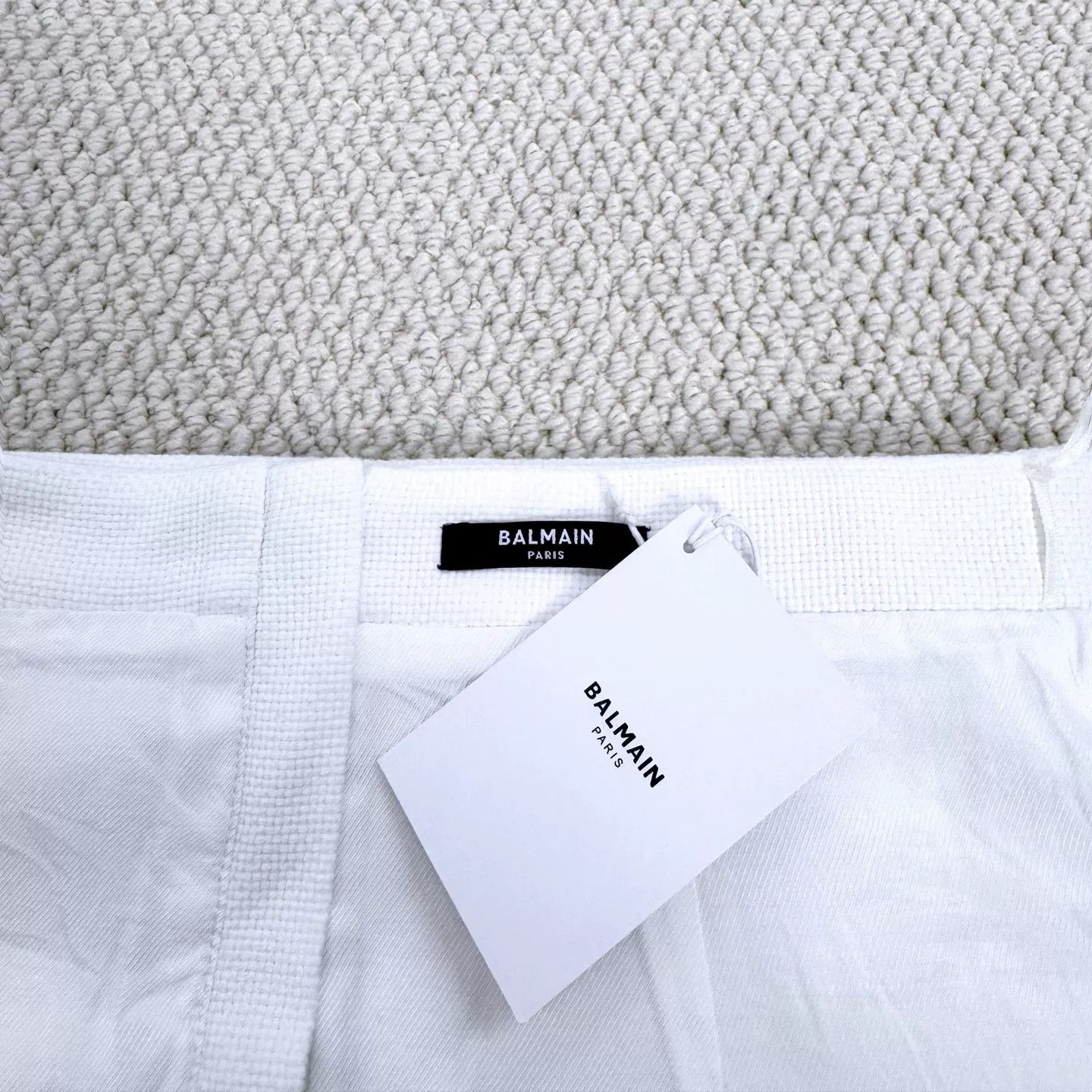Balmain Balmain White Silver Button Back Zipper Skirt Size 40" / US 18 - 3 Thumbnail