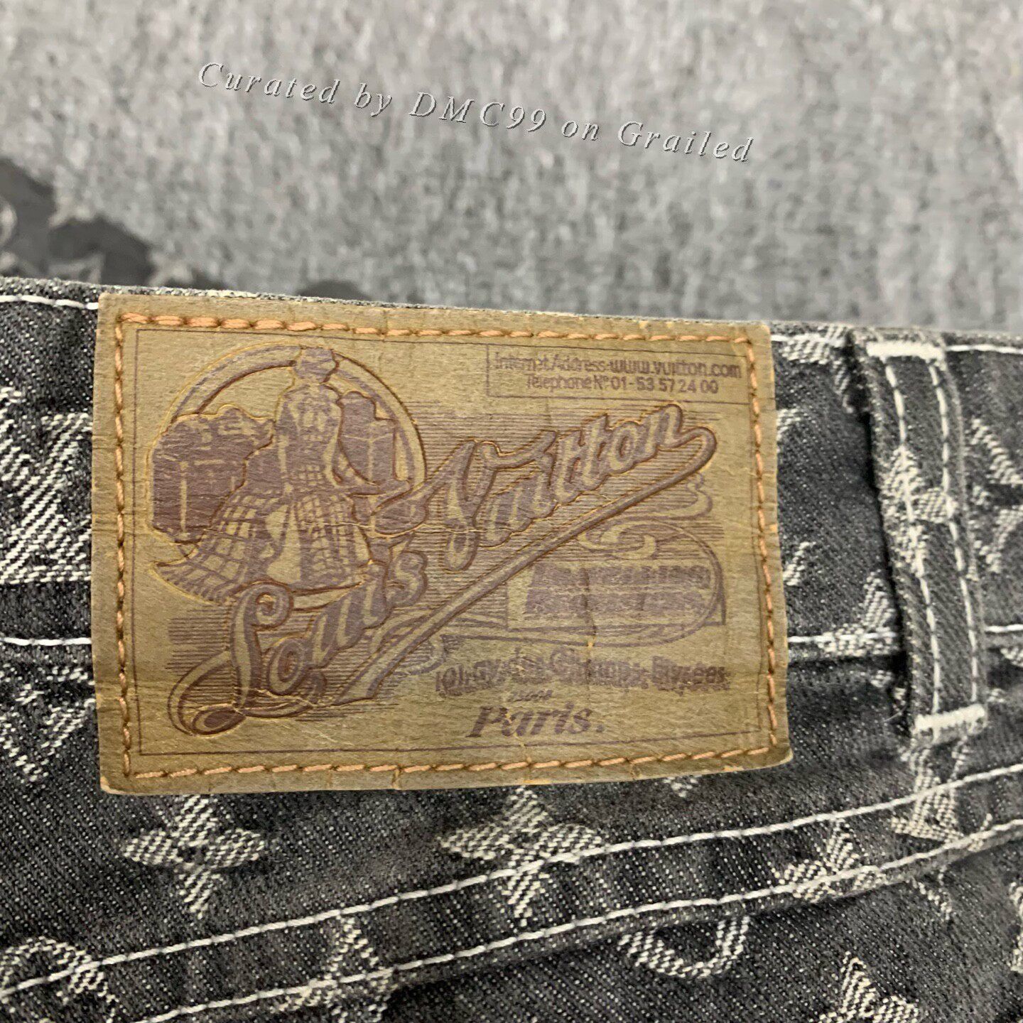 Louis Vuitton Louis Vuitton Black Monogram Jeans Size US 38 / EU 54 - 4 Thumbnail