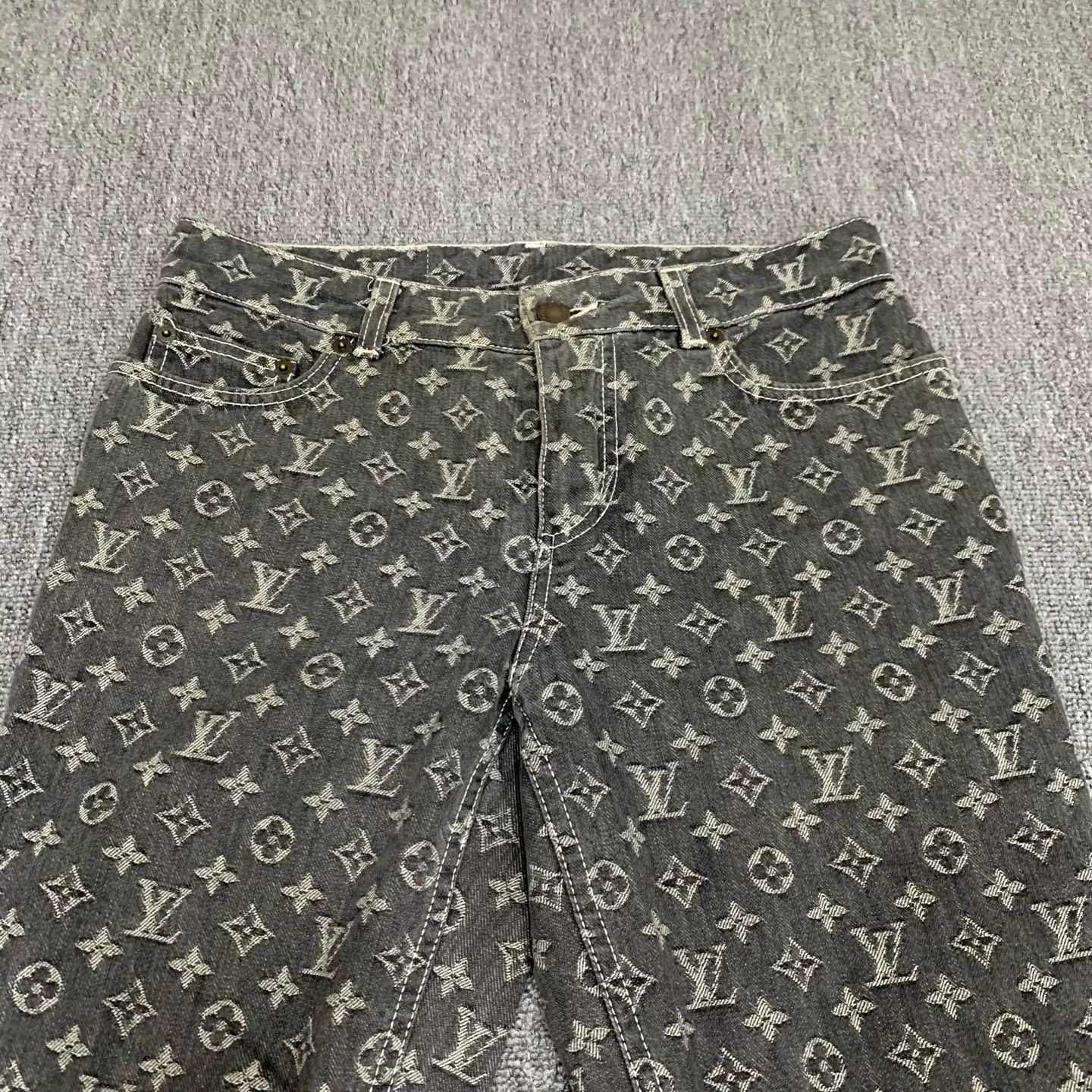 Louis Vuitton Louis Vuitton Black Monogram Jeans Size US 38 / EU 54 - 6 Thumbnail
