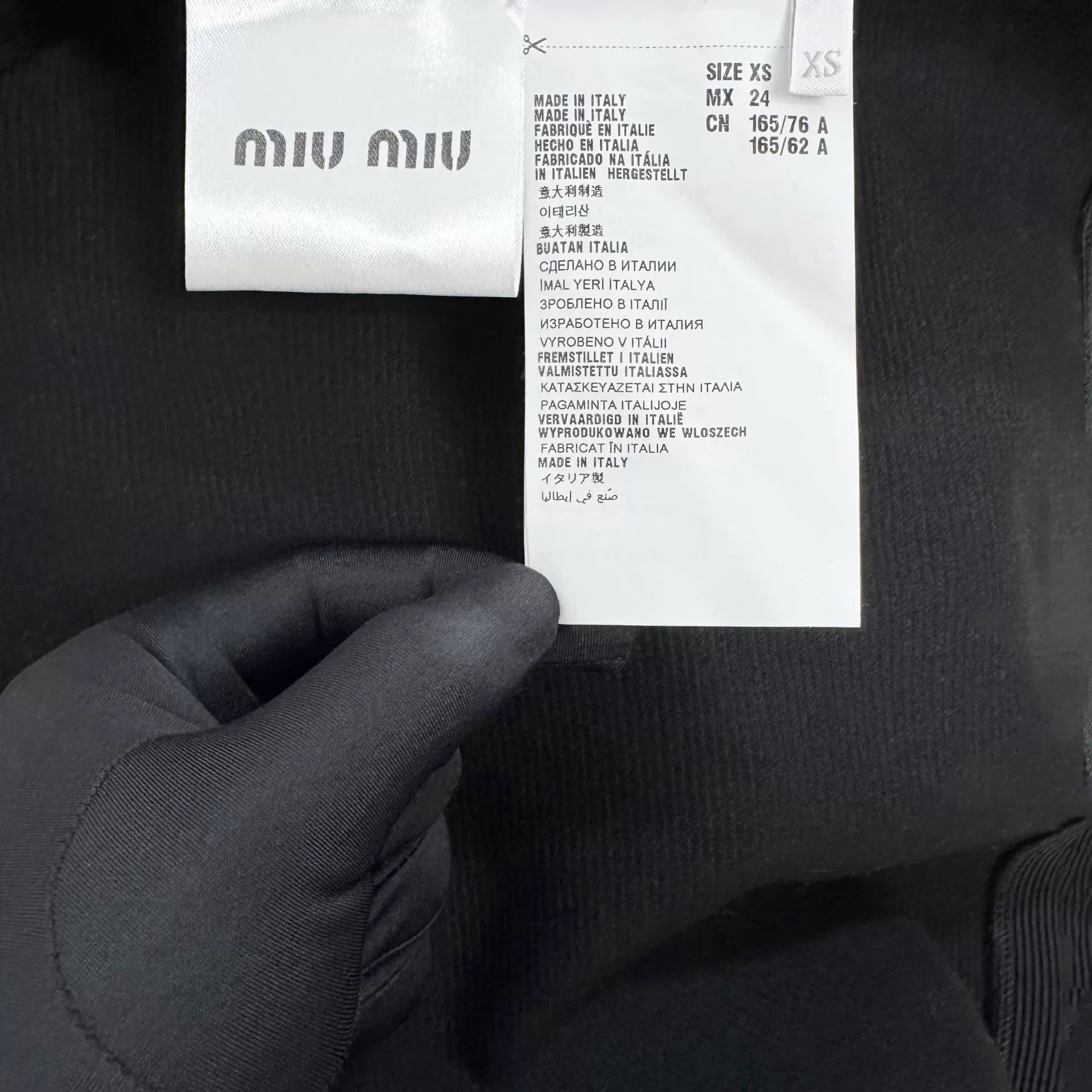 Miu Miu Miu Miu Black Lapel Shoulder Pads Mermaid Dress Size XS / US 0-2 / IT 36-38 - 4 Thumbnail