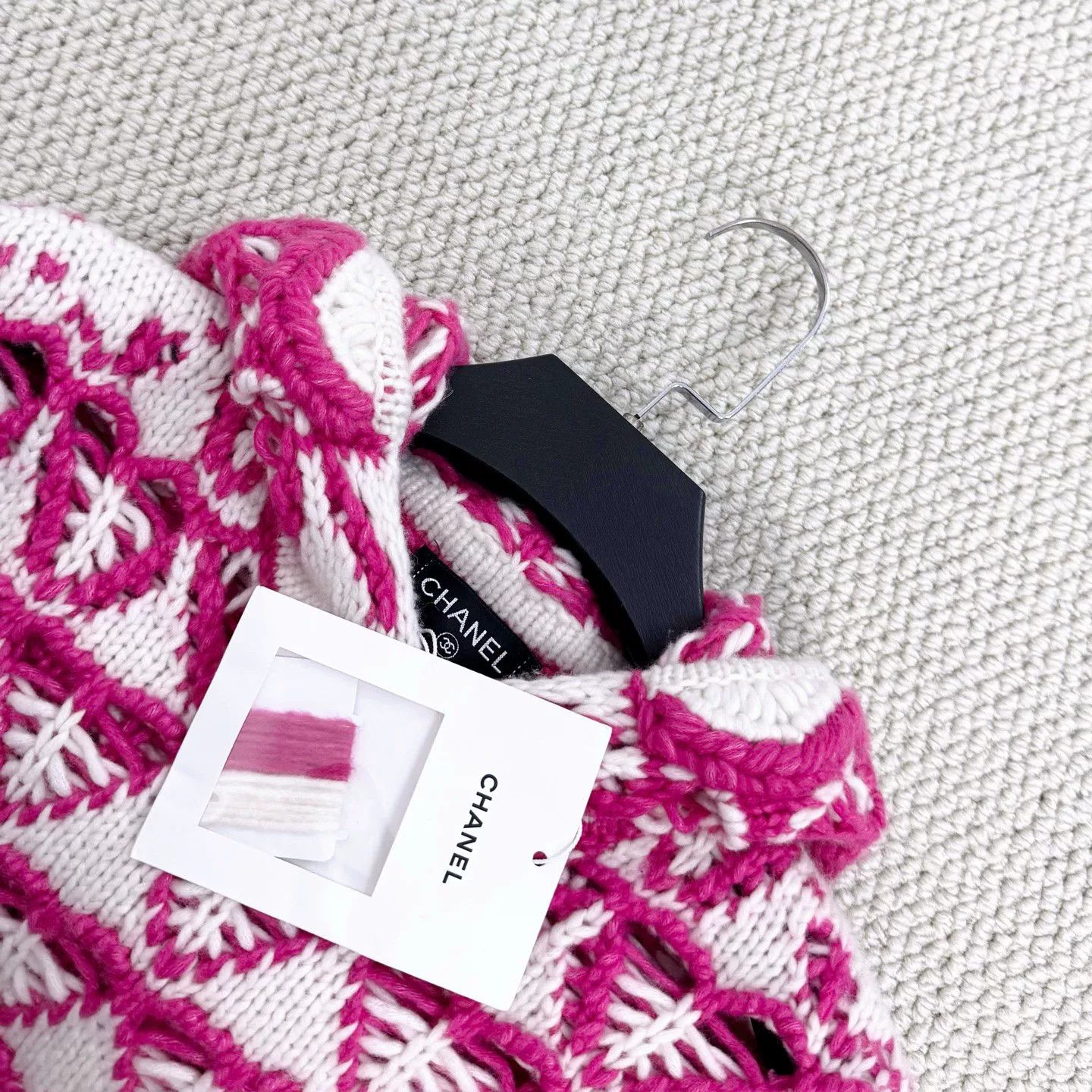 Chanel Chanel Runway Pink White Fair Isle Hooded Dress Size S / US 4 / IT 40 - 3 Thumbnail
