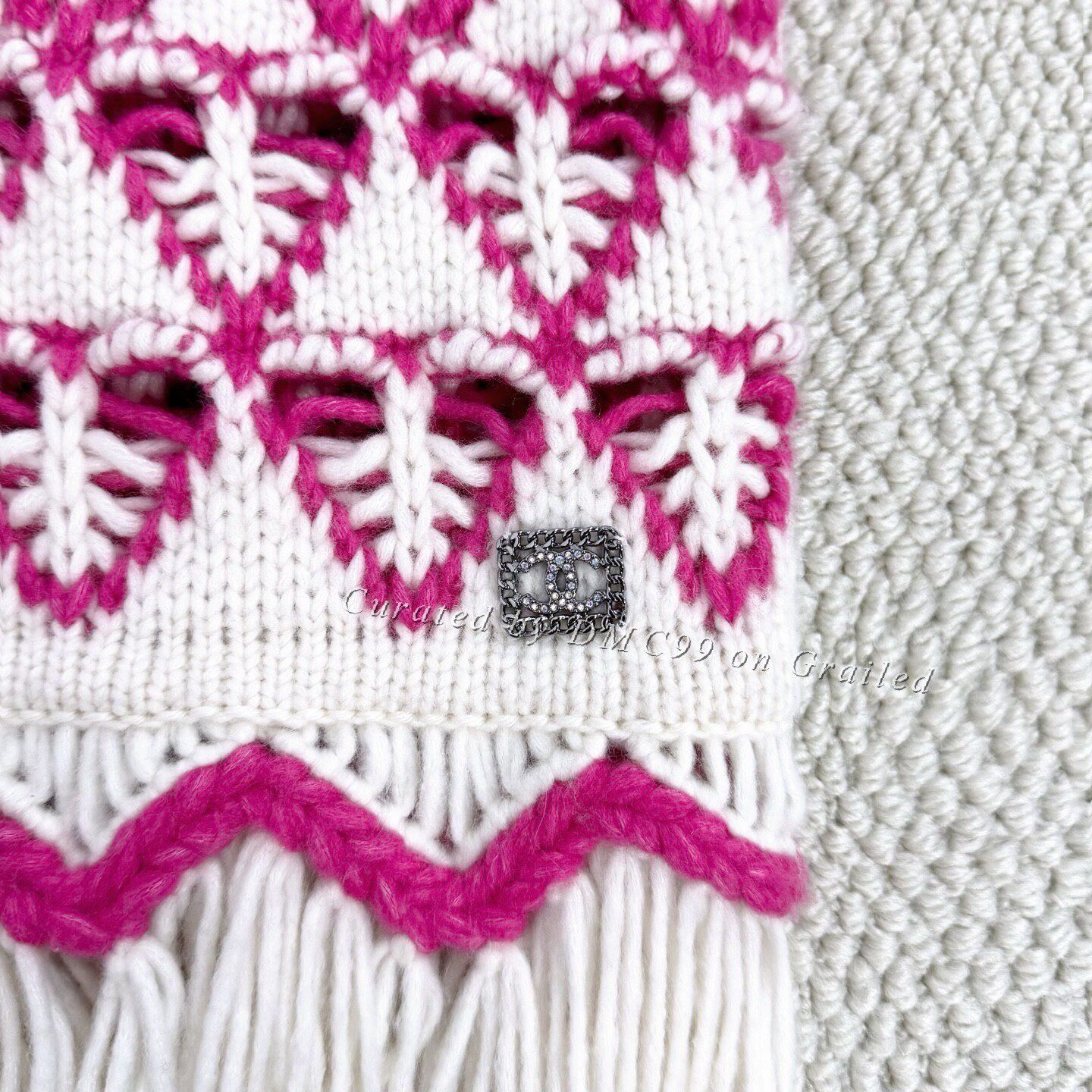Chanel Chanel Runway Pink White Fair Isle Hooded Dress Size S / US 4 / IT 40 - 4 Thumbnail