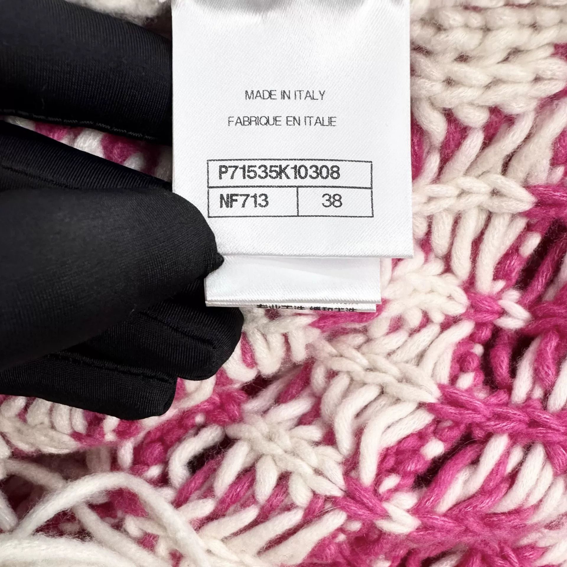 Chanel Chanel Runway Pink White Fair Isle Hooded Dress Size S / US 4 / IT 40 - 6 Thumbnail