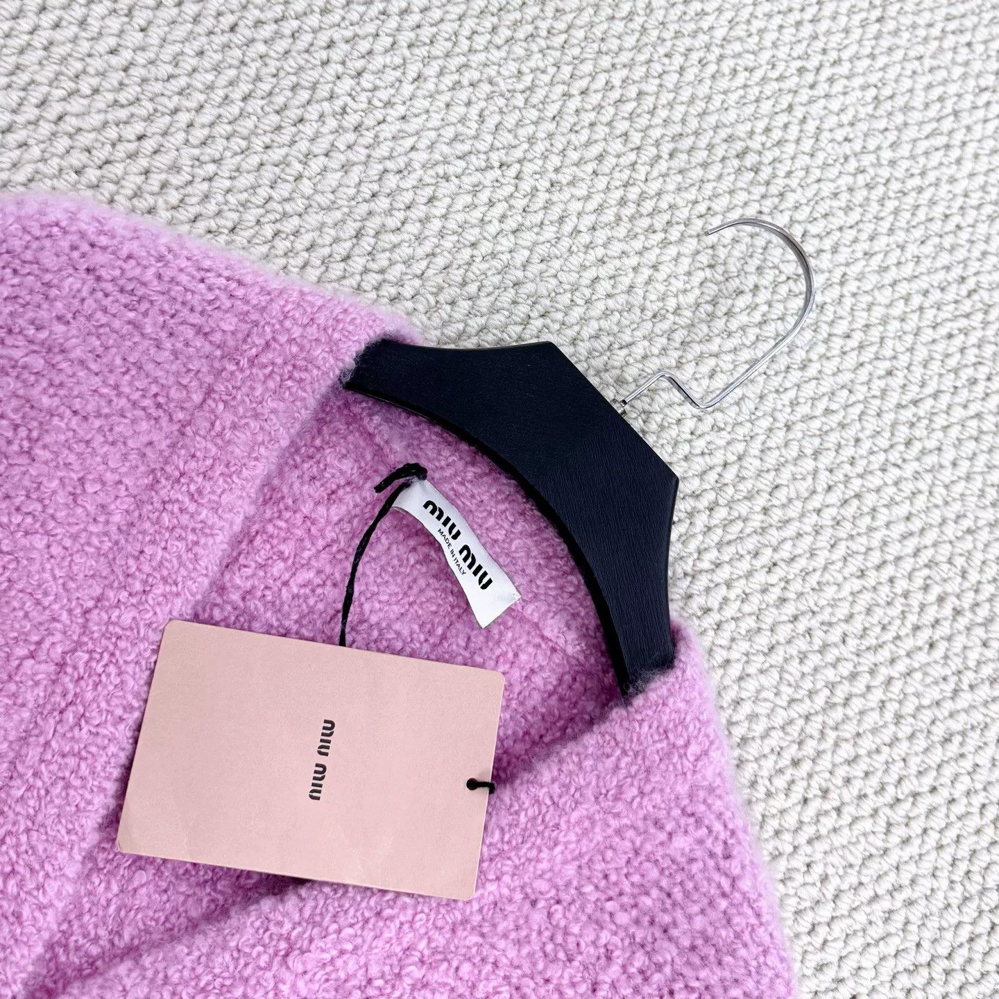 Miu Miu Miu Miu New Pink Teddy Cashmere Short Cardigan Size XS / US 0-2 / IT 36-38 - 3 Thumbnail
