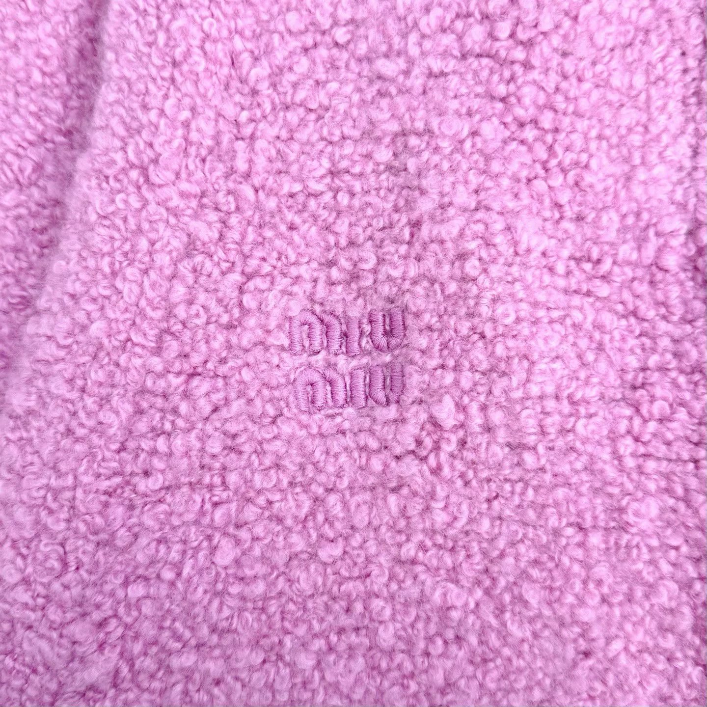 Miu Miu Miu Miu New Pink Teddy Cashmere Short Cardigan Size XS / US 0-2 / IT 36-38 - 5 Thumbnail
