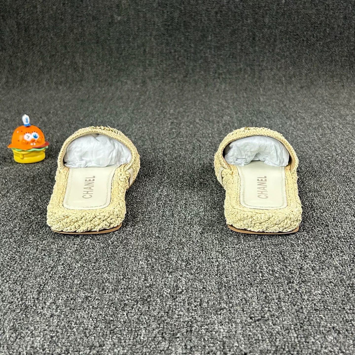 Chanel Chanel Beige Straw Slippers Size US 5 / IT 35 - 5 Thumbnail