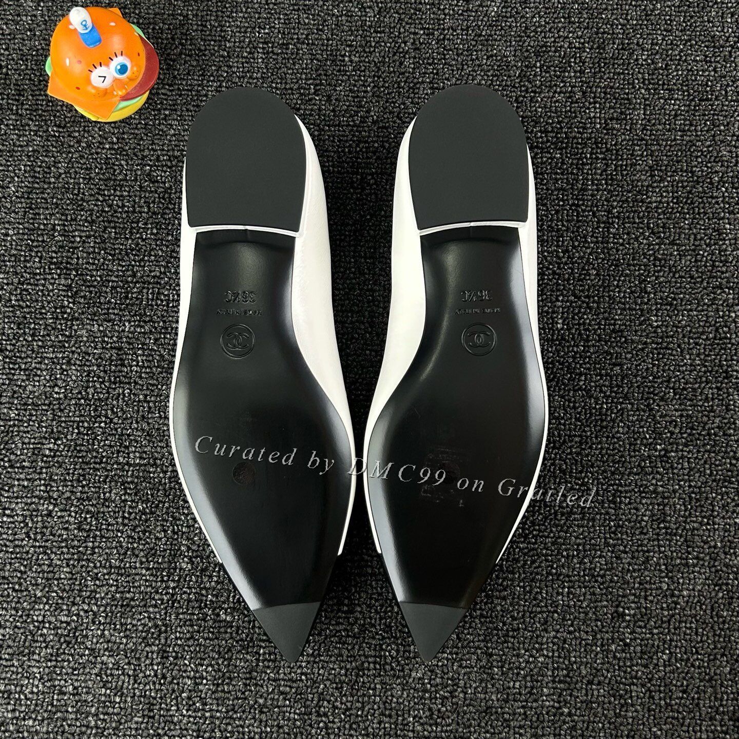Chanel Chanel White Pointed Mary Jane Shoes Size US 5.5 / IT 35.5 - 6 Thumbnail