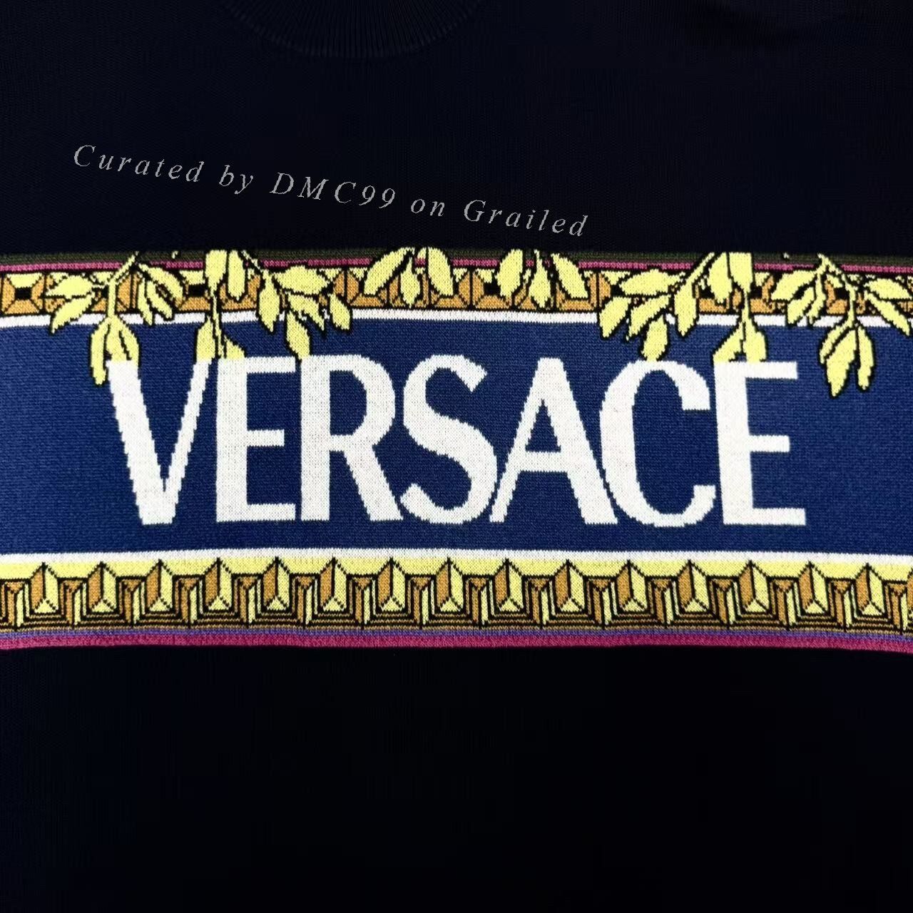Versace Versace Striped Logo Knit Sweater Size US M / EU 48-50 / 2 - 5 Thumbnail