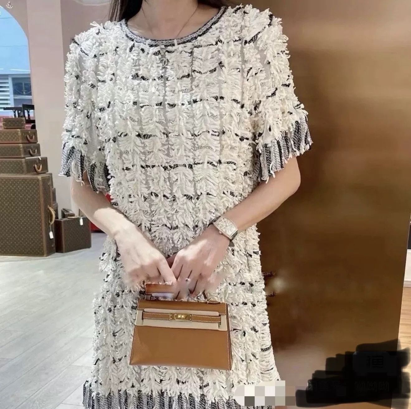 Chanel Chanel Double C Logo Fringe Dress Size XS / US 0-2 / IT 36-38 - 9 Thumbnail