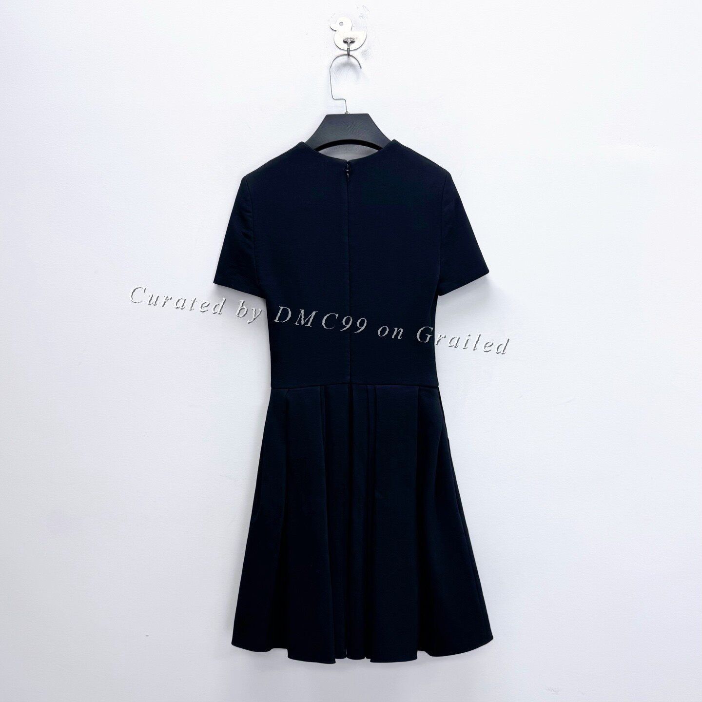 Dior Dior Black Wool-Silk Short-Sleeve Dress Size XXS / US 00 / IT 34 - 2 Thumbnail