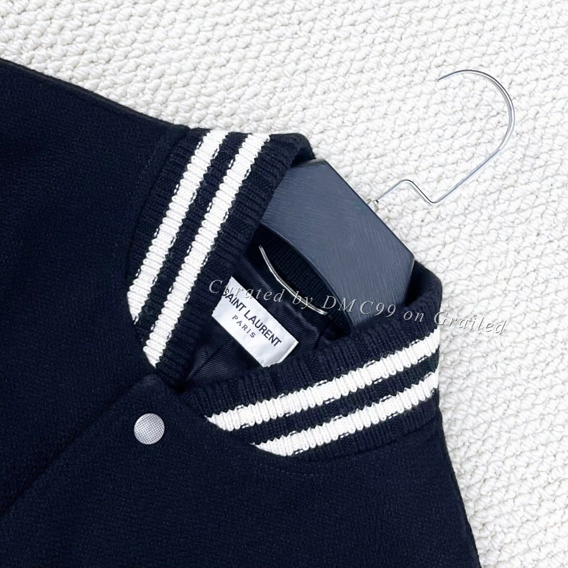 Saint Laurent Paris Saint Laurent Wool Baseball Jacket Size US L / EU 52-54 / 3 - 3 Thumbnail