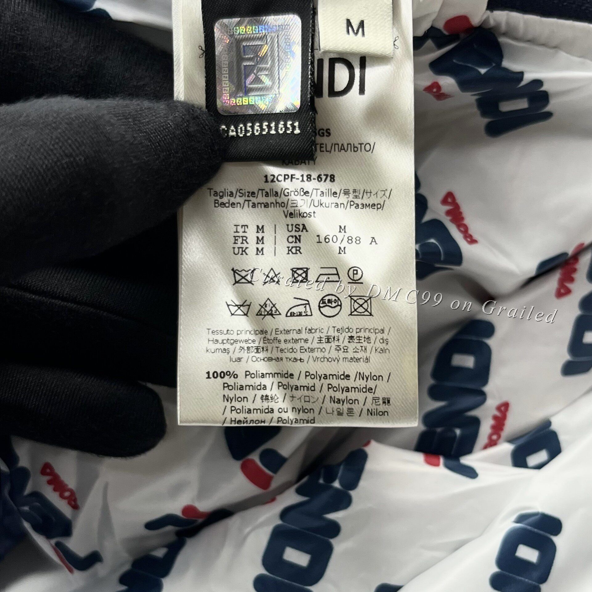 Fendi Fendi Blue Double F Logo Long Hooded Coat Size US M / EU 48-50 / 2 - 4 Thumbnail