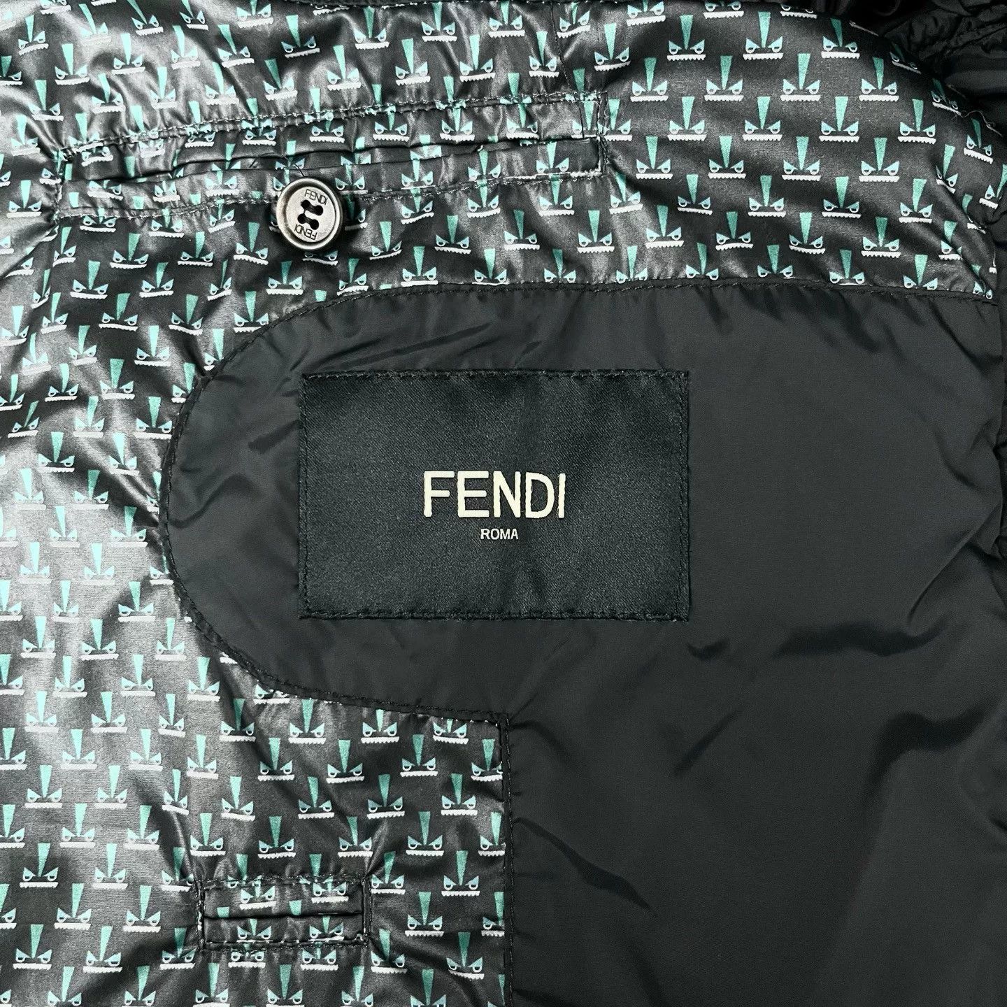 Fendi Fendi Monster Logo Stand Collar Zip Down Jacket Size US S / EU 44-46 / 1 - 4 Thumbnail