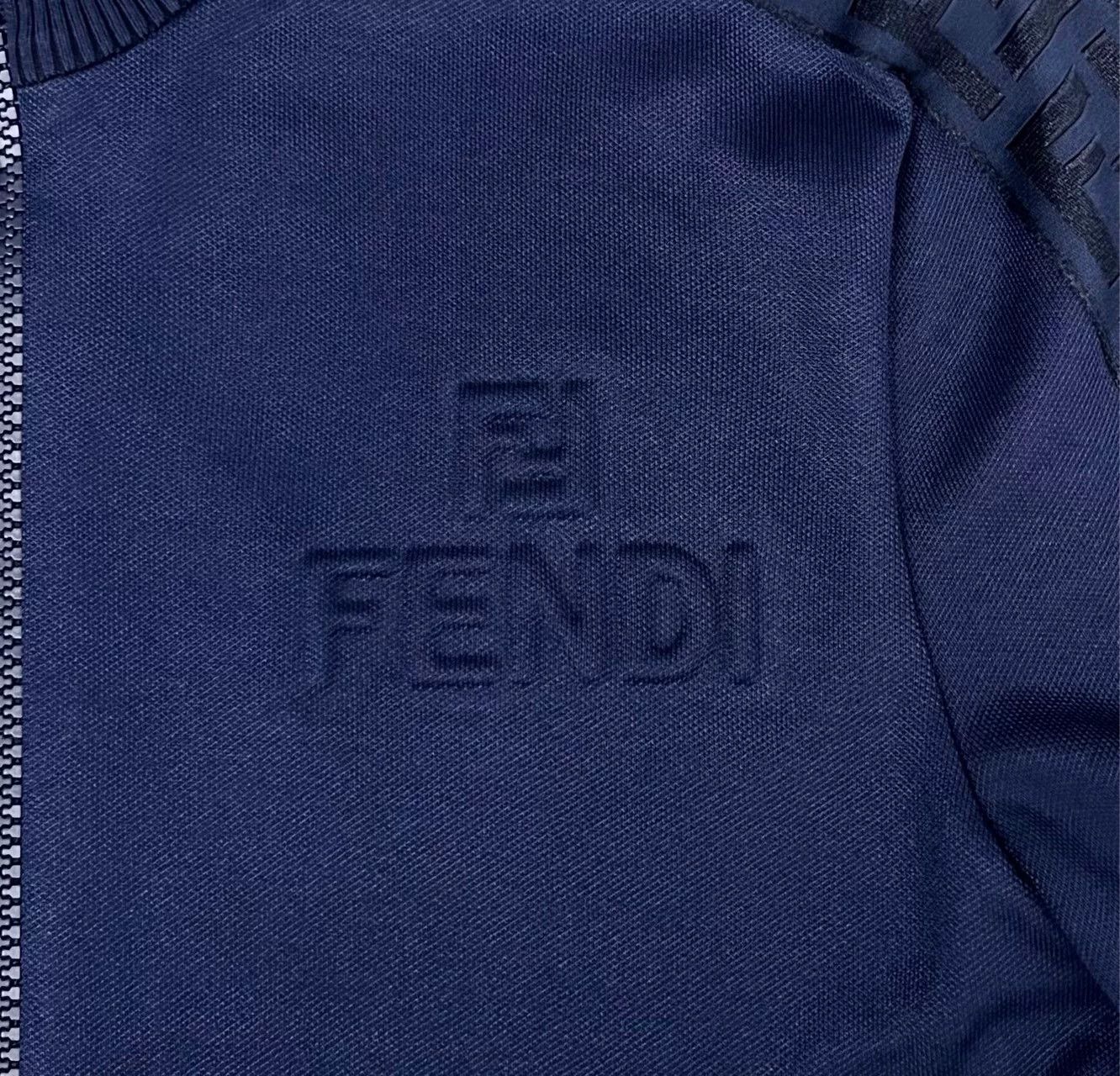 Fendi Fendi Navy Blue Logo Short Zip Jacket Size S / US 4 / IT 40 - 5 Thumbnail