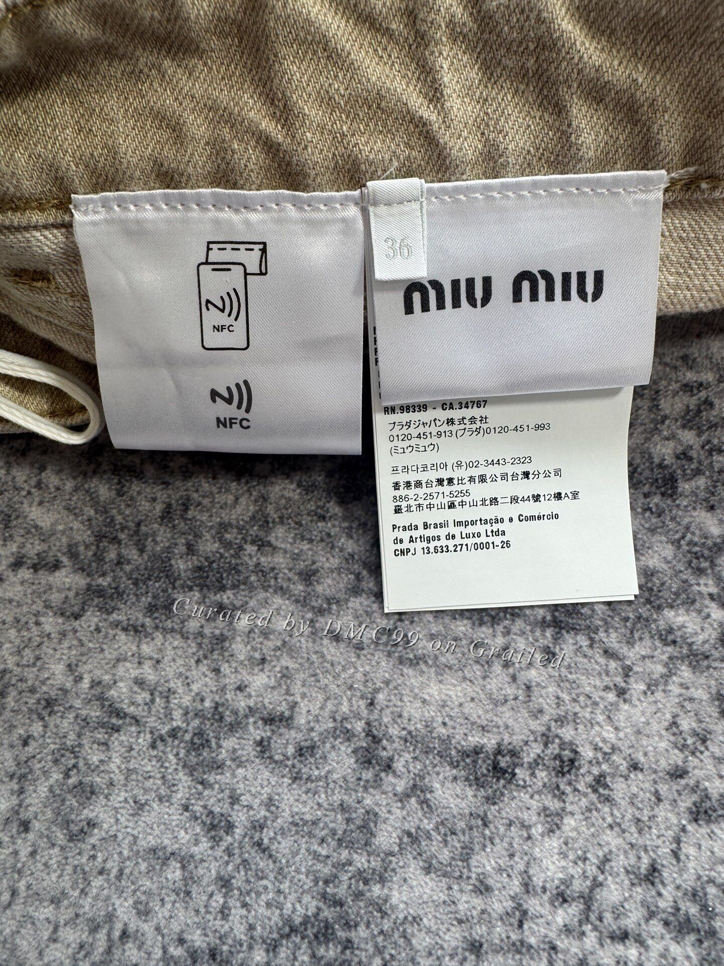 Miu Miu Miu Miu Khaki Denim Skirt Size 36" / US 14 / IT 50 - 5 Thumbnail