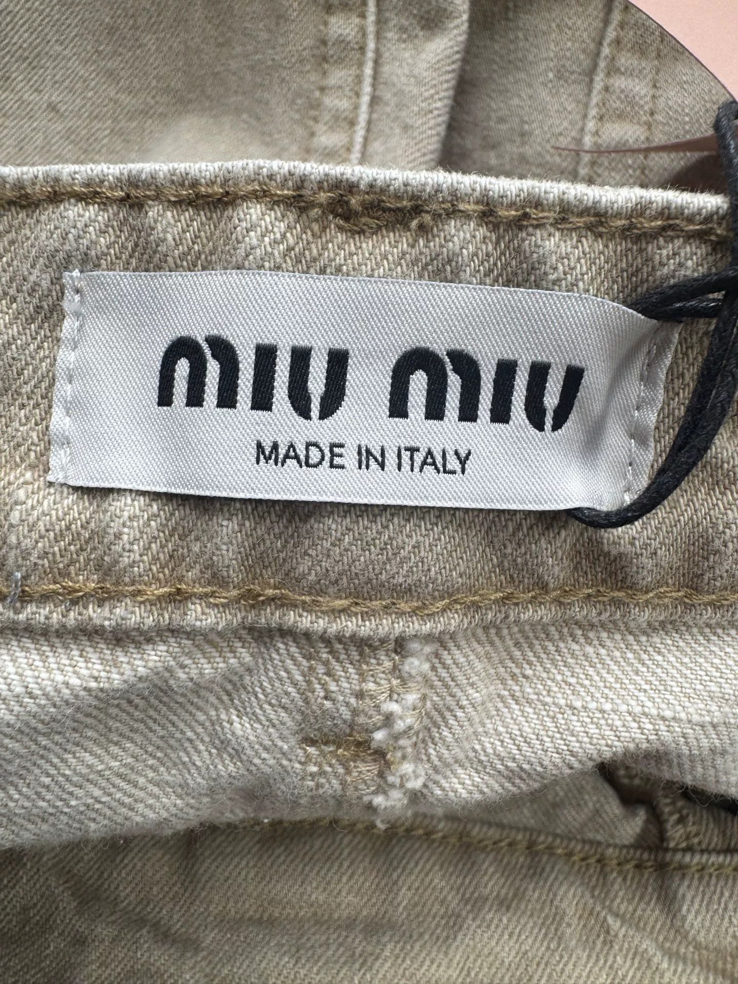 Miu Miu Miu Miu Khaki Denim Skirt Size 36" / US 14 / IT 50 - 4 Thumbnail