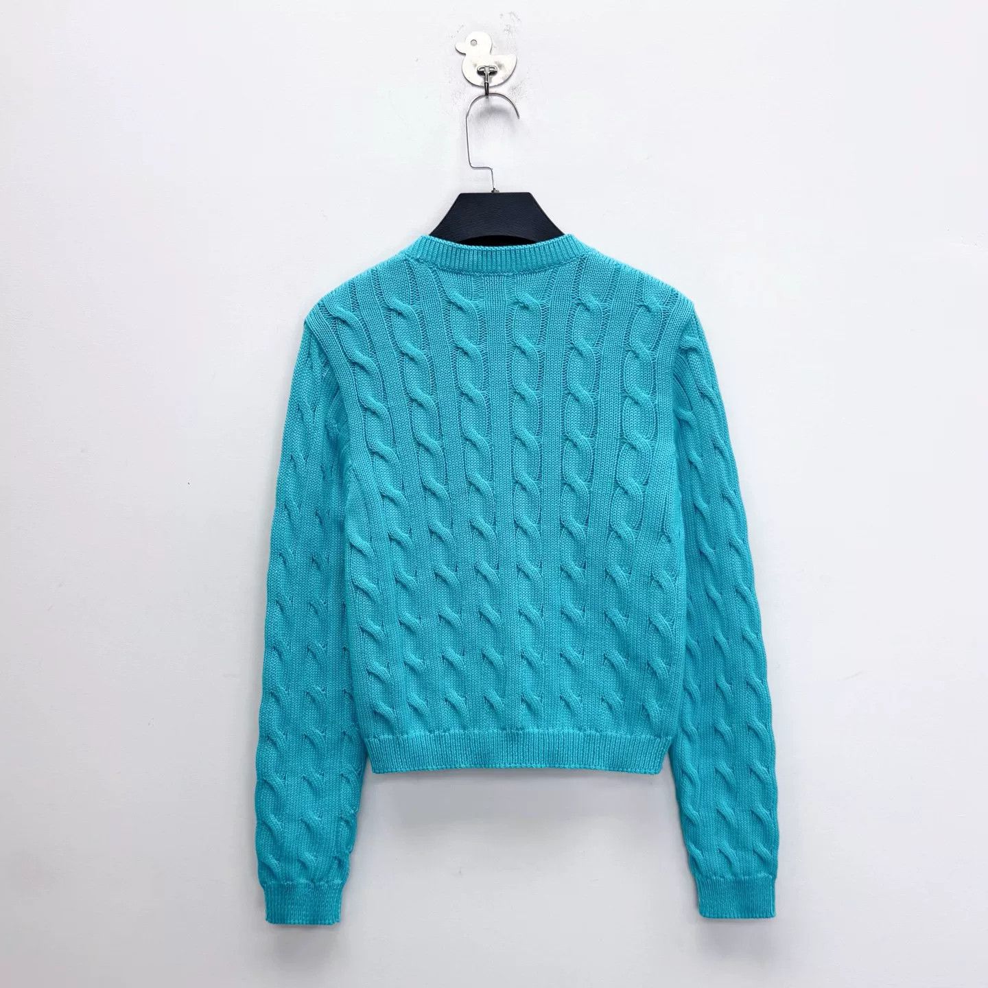 Loewe Loewe FW25 Peacock Blue Cable Knit Cardigan Size M / US 6-8 / IT 42-44 - 2 Thumbnail