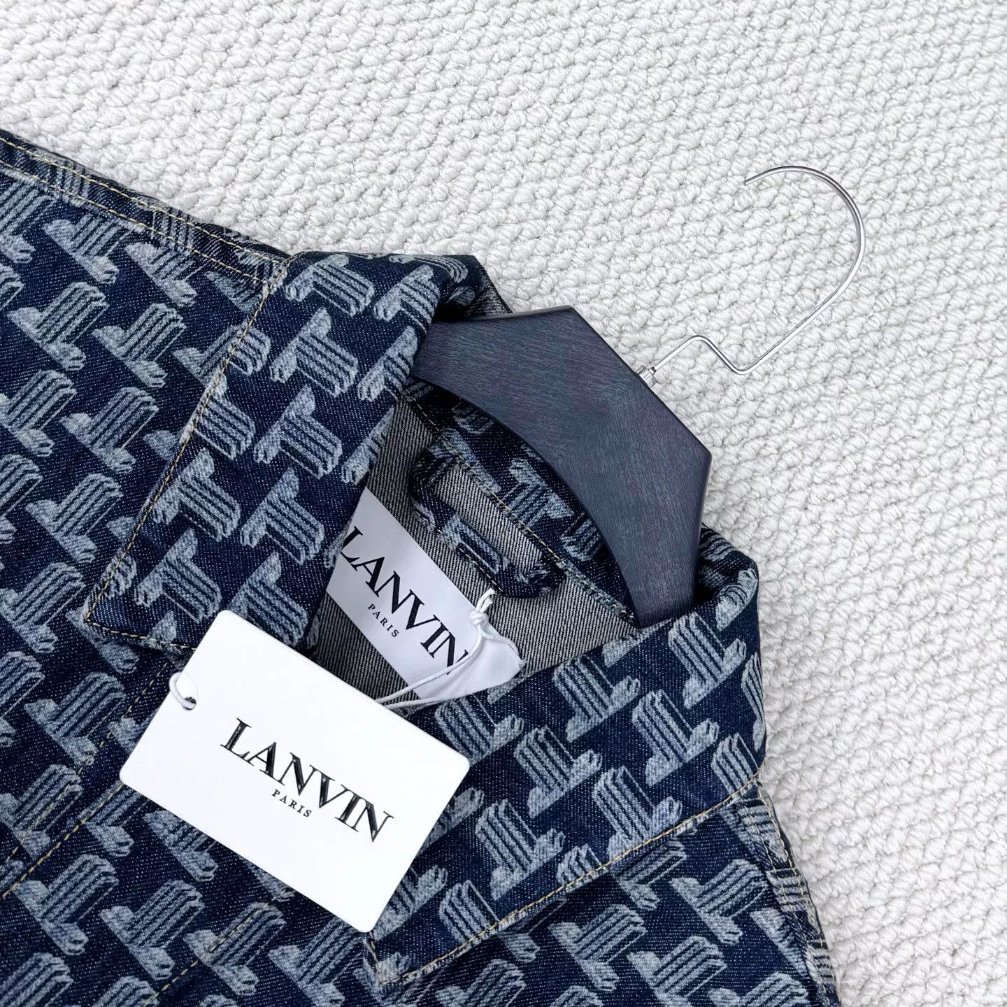 Lanvin Lanvin Logo Back Label Denim Jacket Size US L / EU 52-54 / 3 - 3 Thumbnail