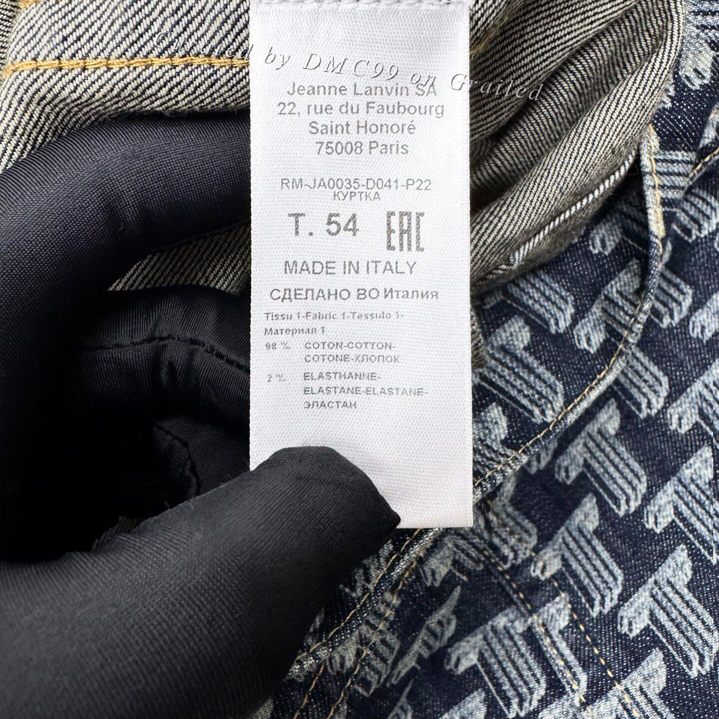 Lanvin Lanvin Logo Back Label Denim Jacket Size US L / EU 52-54 / 3 - 4 Thumbnail