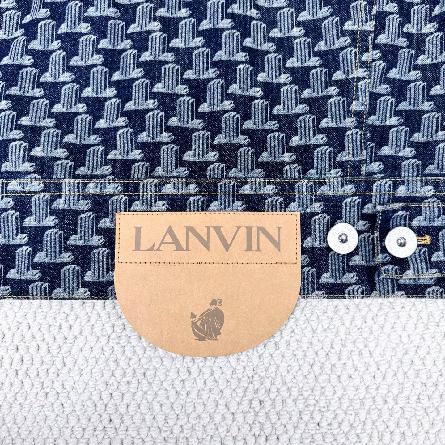 Lanvin Lanvin Logo Back Label Denim Jacket Size US L / EU 52-54 / 3 - 5 Thumbnail