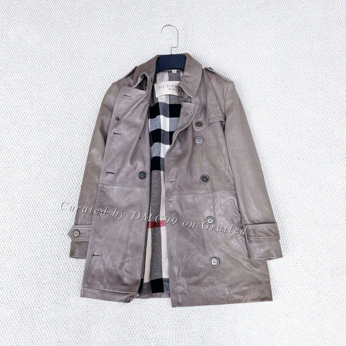 Burberry Burberry Brown Vintage Lambskin Double-Breasted Coat Size S / US 4 / IT 40 - 5 Thumbnail