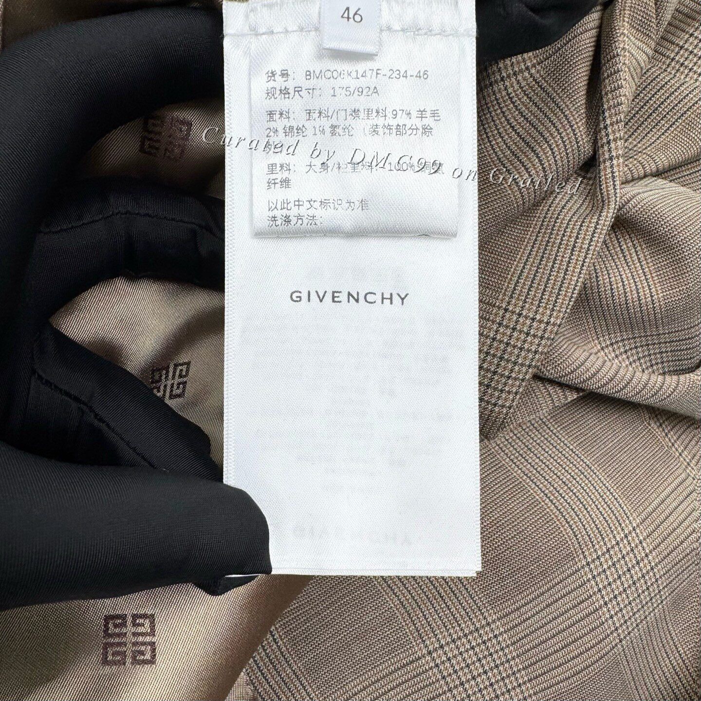 Givenchy Givenchy Brown Prince of Wales Wool Coat Size US S / EU 44-46 / 1 - 4 Thumbnail