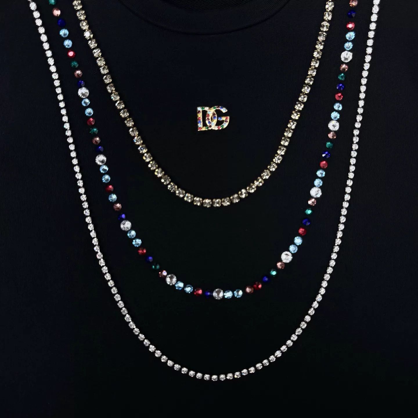 Dolce & Gabbana Dolce&Gabbana Gem Chain Logo Knit Sweater Size US M / EU 48-50 / 2 - 5 Thumbnail