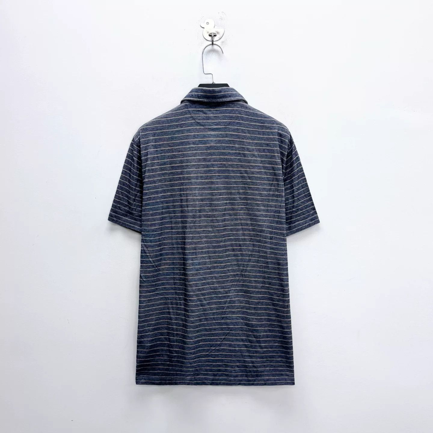 Brunello Cucinelli Brunello Cucinelli Gray Stripe Polo Short Size US M / EU 48-50 / 2 - 2 Thumbnail