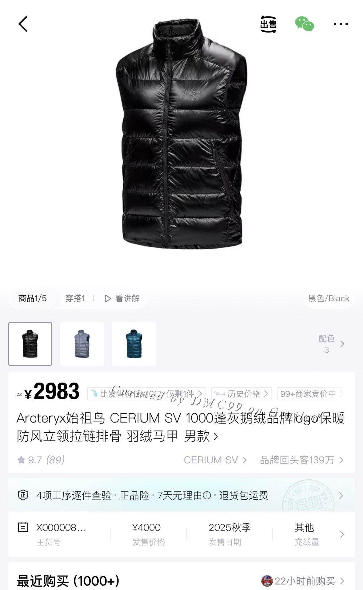 Arc'teryx Arcteryx 2025 Cerium SV Down Vest Size US XL / EU 56 / 4 - 7 Thumbnail