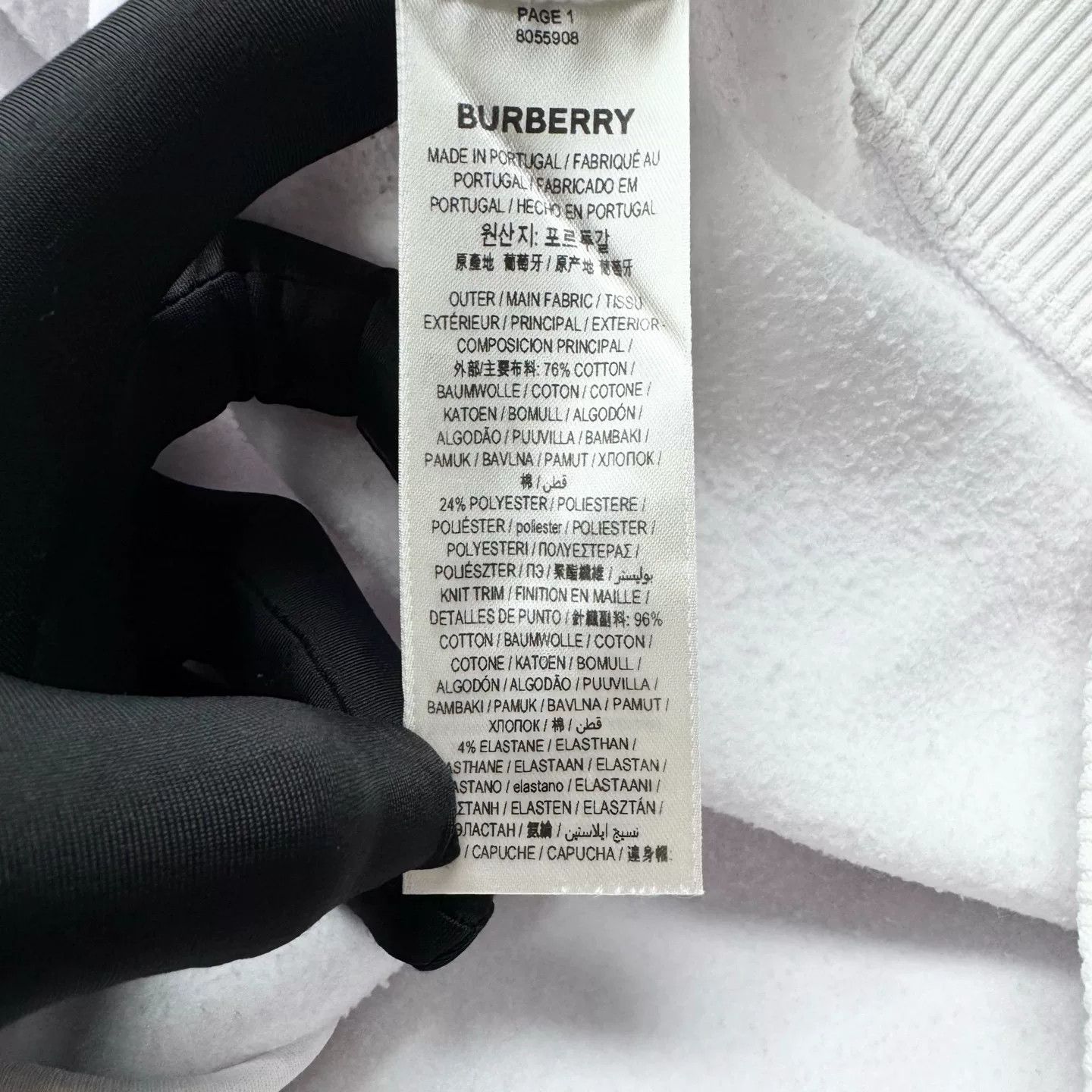 Burberry Burberry White Check TB Logo Zip Hoodie Size US L / EU 52-54 / 3 - 4 Thumbnail