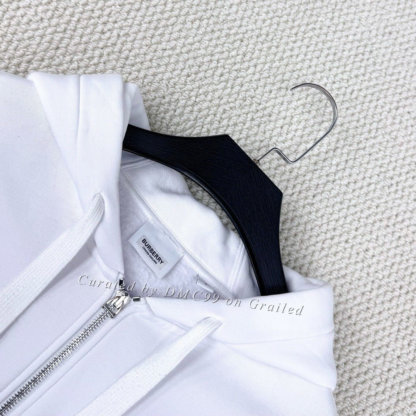 Burberry Burberry White Check TB Logo Zip Hoodie Size US L / EU 52-54 / 3 - 3 Thumbnail