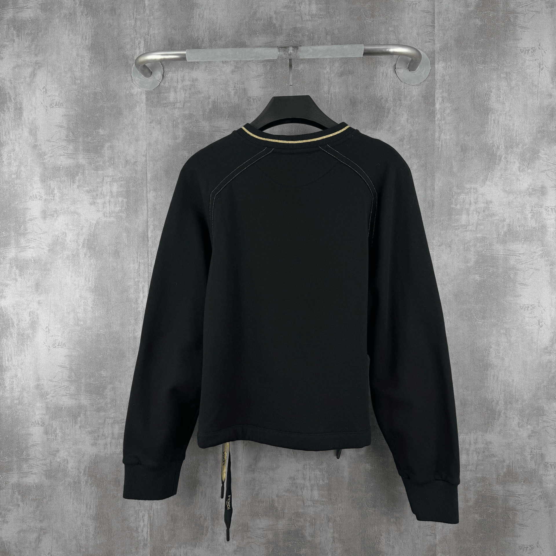 Fendi Fendi Gold Embroidered Logo Sweatshirt Size L / US 10 / IT 46 - 3 Thumbnail