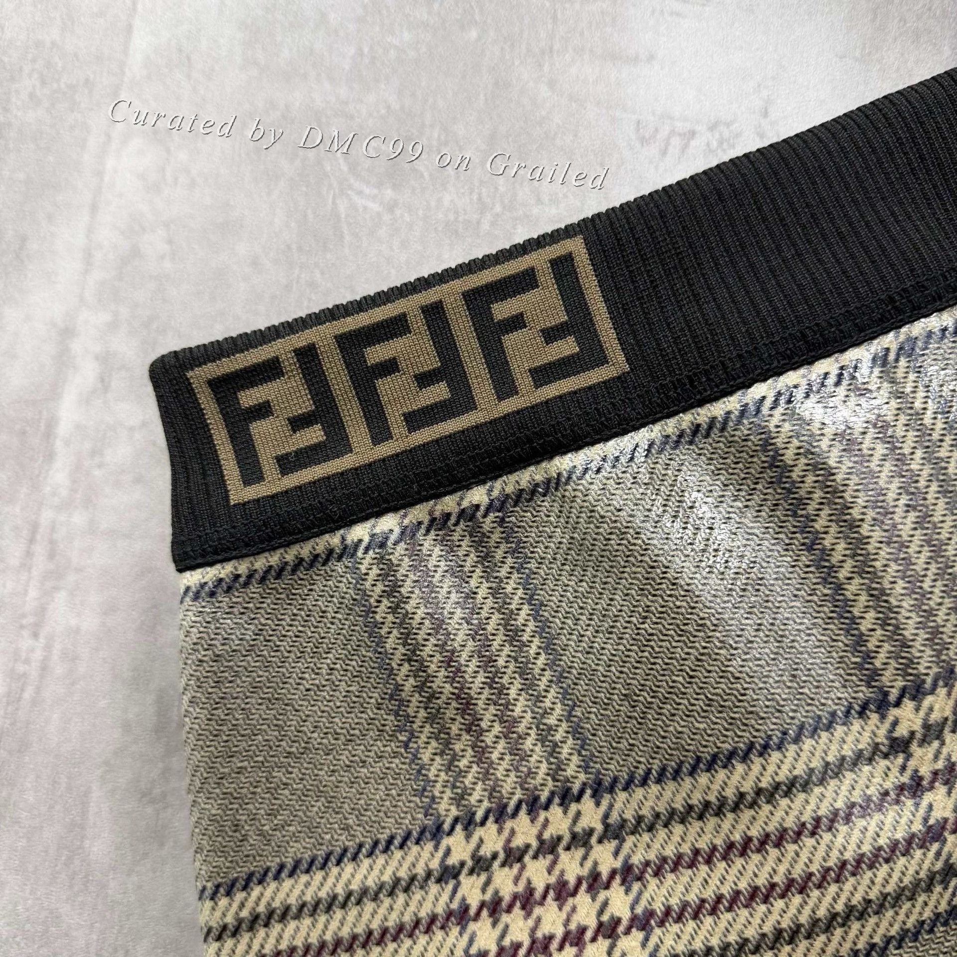 Fendi Fendi Ribbon Patchwork Houndstooth Skirt Size 40" / US 18 - 2 Thumbnail