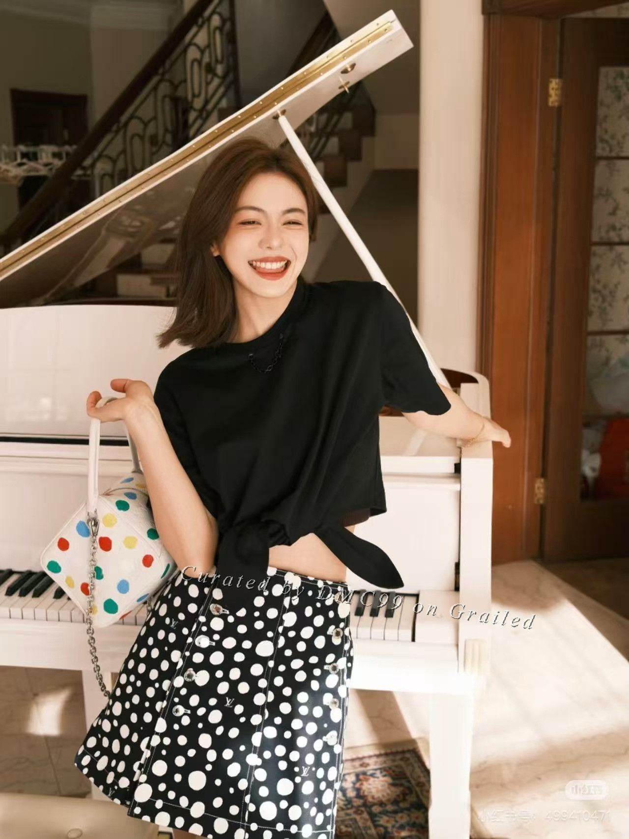 Louis Vuitton Louis Vuitton Yayoi Kusama Polka Dot Denim Skirt Size 36" / US 14 / IT 50 - 7 Thumbnail
